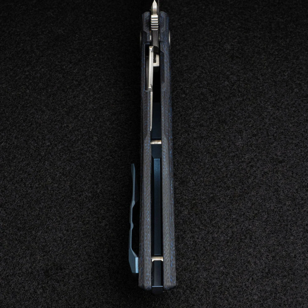 111 GEN 5 – M390 BLADE – BLUE CARBON FIBER HANDLE – MRBS - Image 7