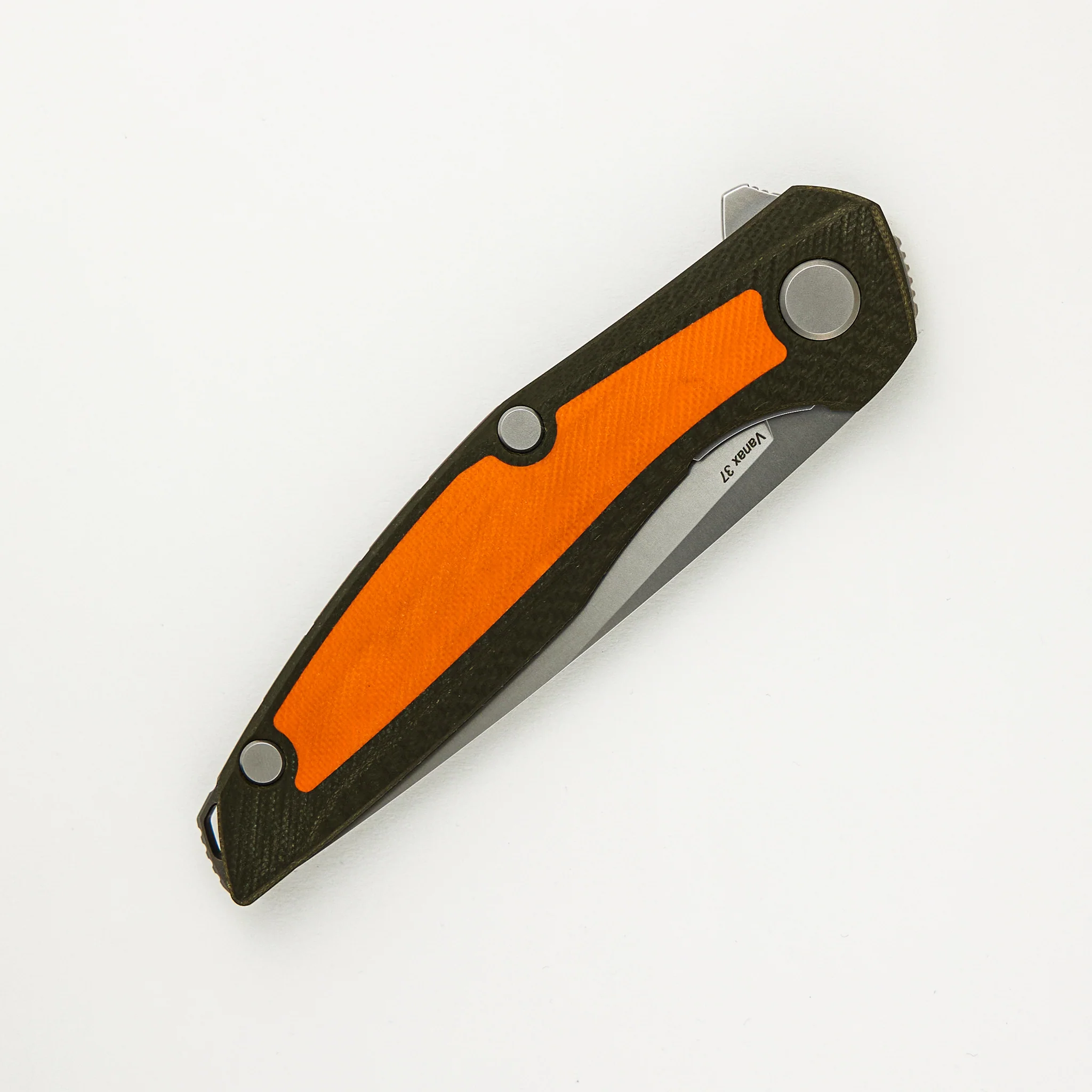 111 - Outdoor Special Edition - Vanax 37 Blade - Green/Orange G10 Handle - MRBS - Image 4