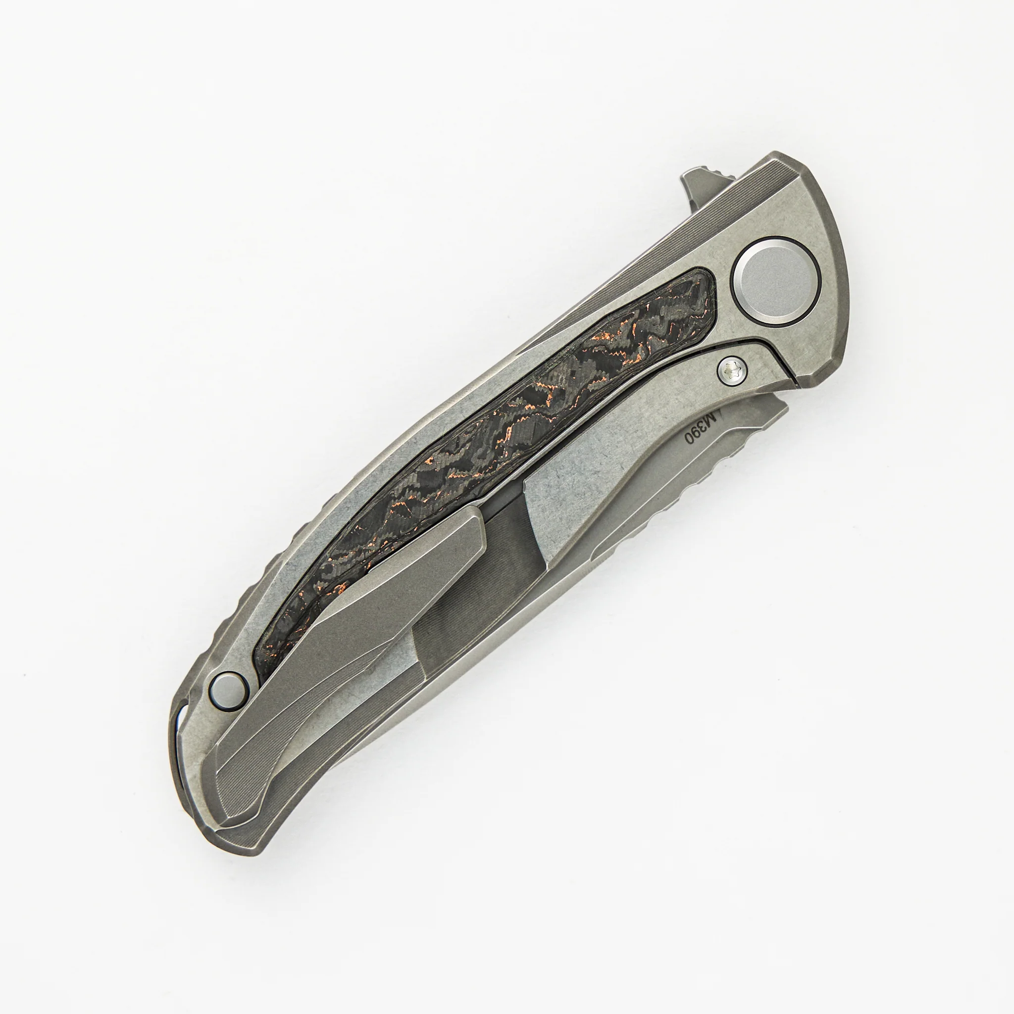 F95NL Gen. 5 - M390 Blade - Titanium Handle - Copper TechnoCarbo Inlays - MRBS - Image 4