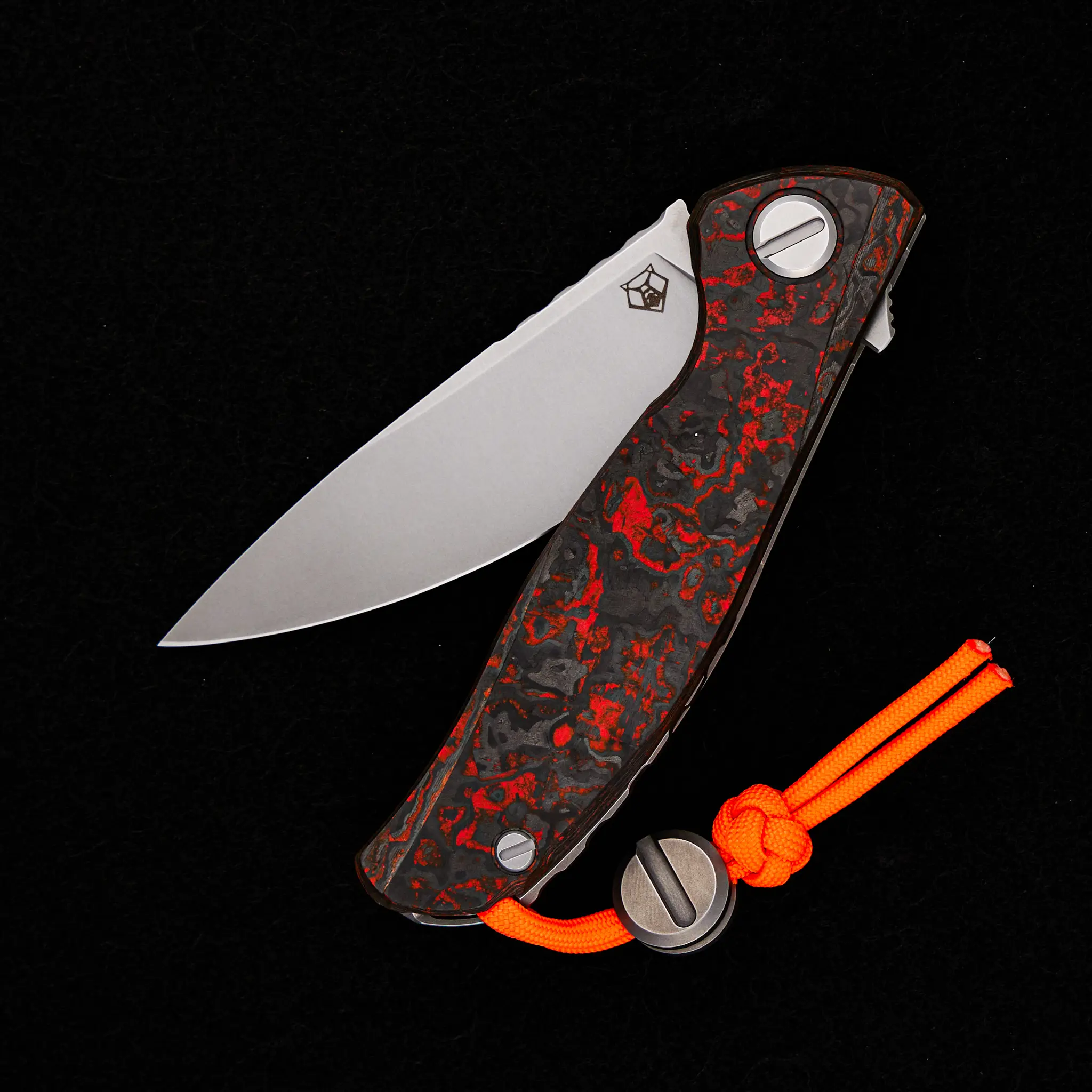 HATI HALLOWEEN EDITION – M390 BLADE – TITANIUM/ORANGE TECHNOCARBO W/ LUMINOFOR HANDLE – MRBS - Image 3