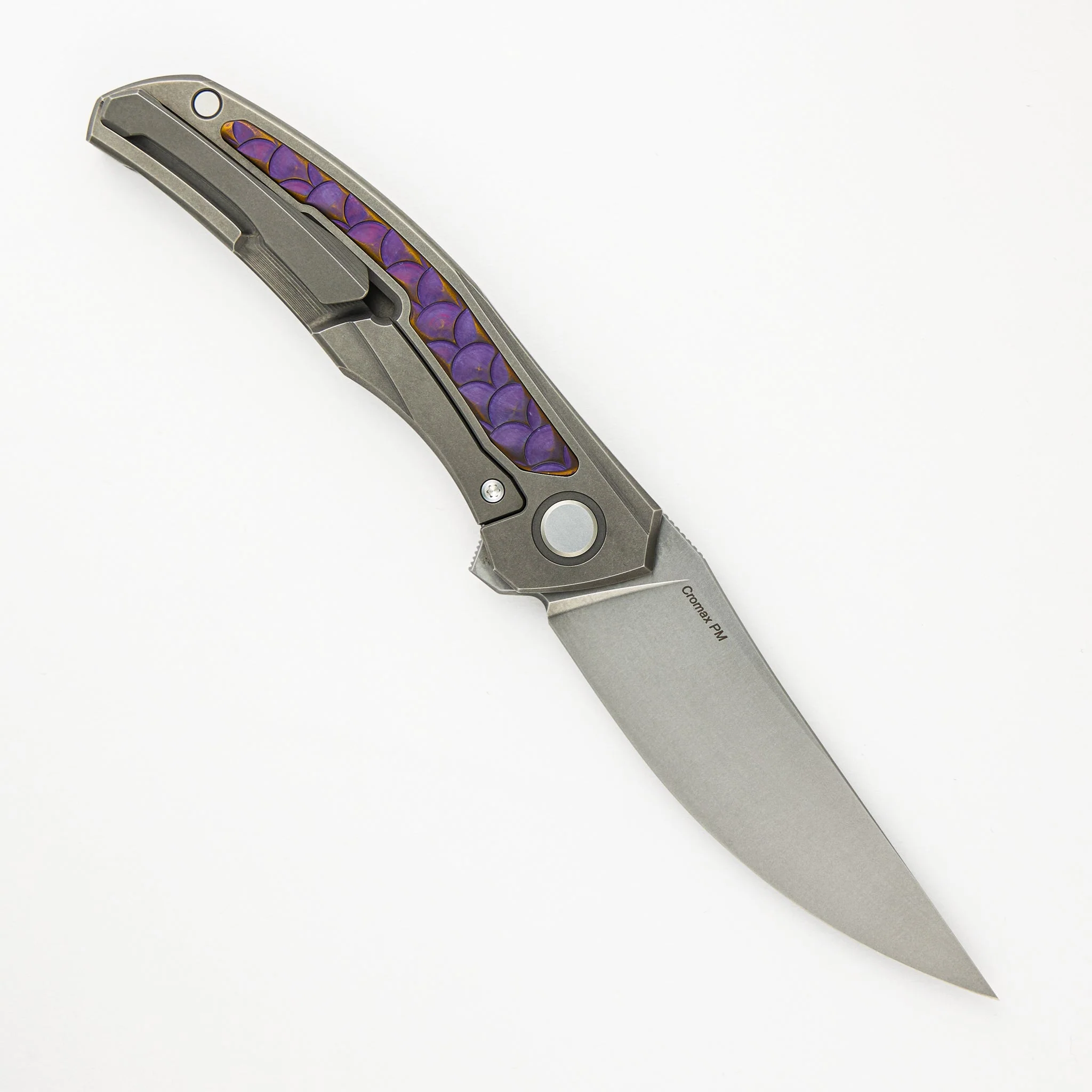 Shirogorov Knives / John Barker Quantum “Dragon” – Cromax PM Blade – MRBS - Completed - Image 3