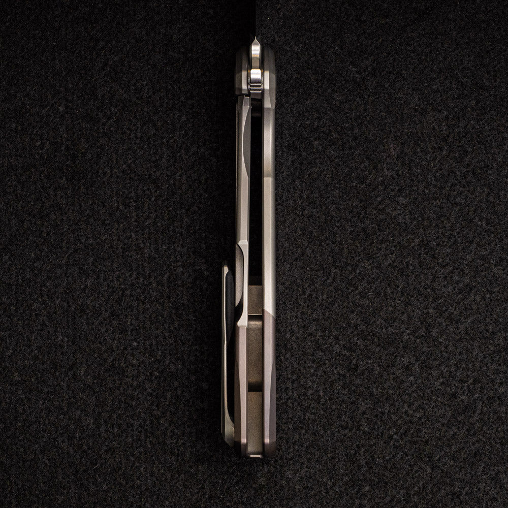 SHIROGOROV KNIVES - MAD RUSSIAN CUSTOM ART EDITION "SAMURAI CAT SMILE" F95 FLIPPER - M390 BLADE - TITANIUM HANDLE - MRBS - Image 7