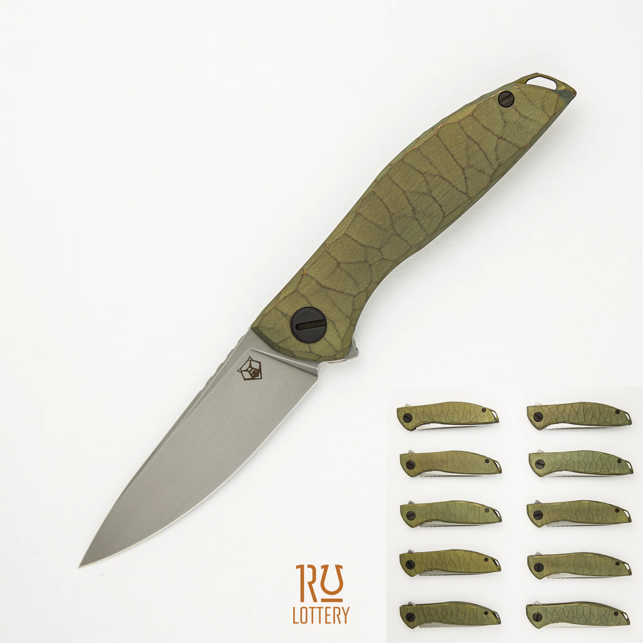 Shirogorov Knives / Rip Knives NeOn “Green Machine” – M390 Blade – MRBS - Completed