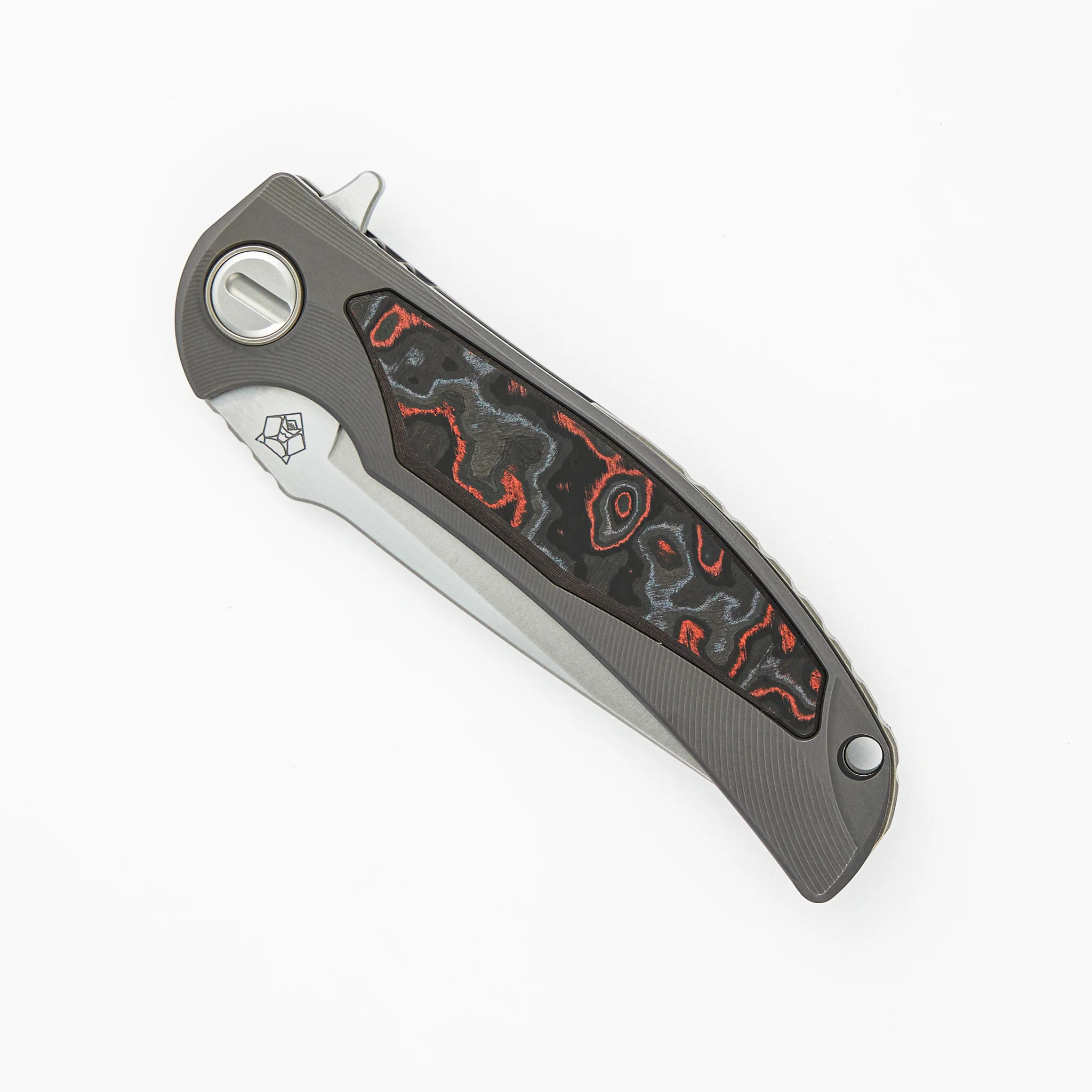 "Limited Edition" Molten Overkill - MagnaCut Blade - Titanium Handle W/ Lava & Ash CarboTi Inlays - SRRBS (RJ Martin Design) - Image 3
