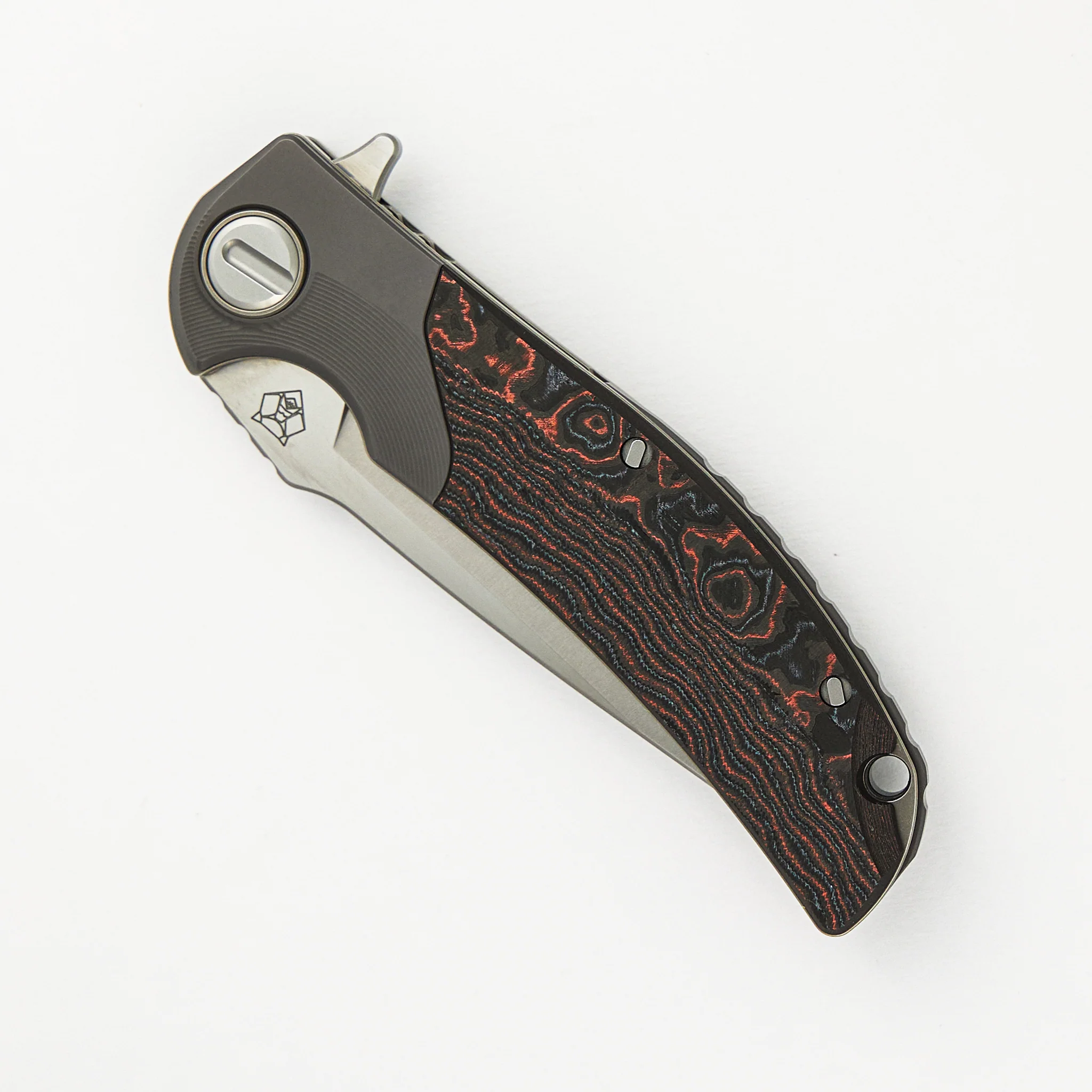 "Limited Edition" RQ36 – Titanium/Lava & Ash CarboTi Handle – S110V Blade – SRRBS (RJ Martin Design) - Image 3