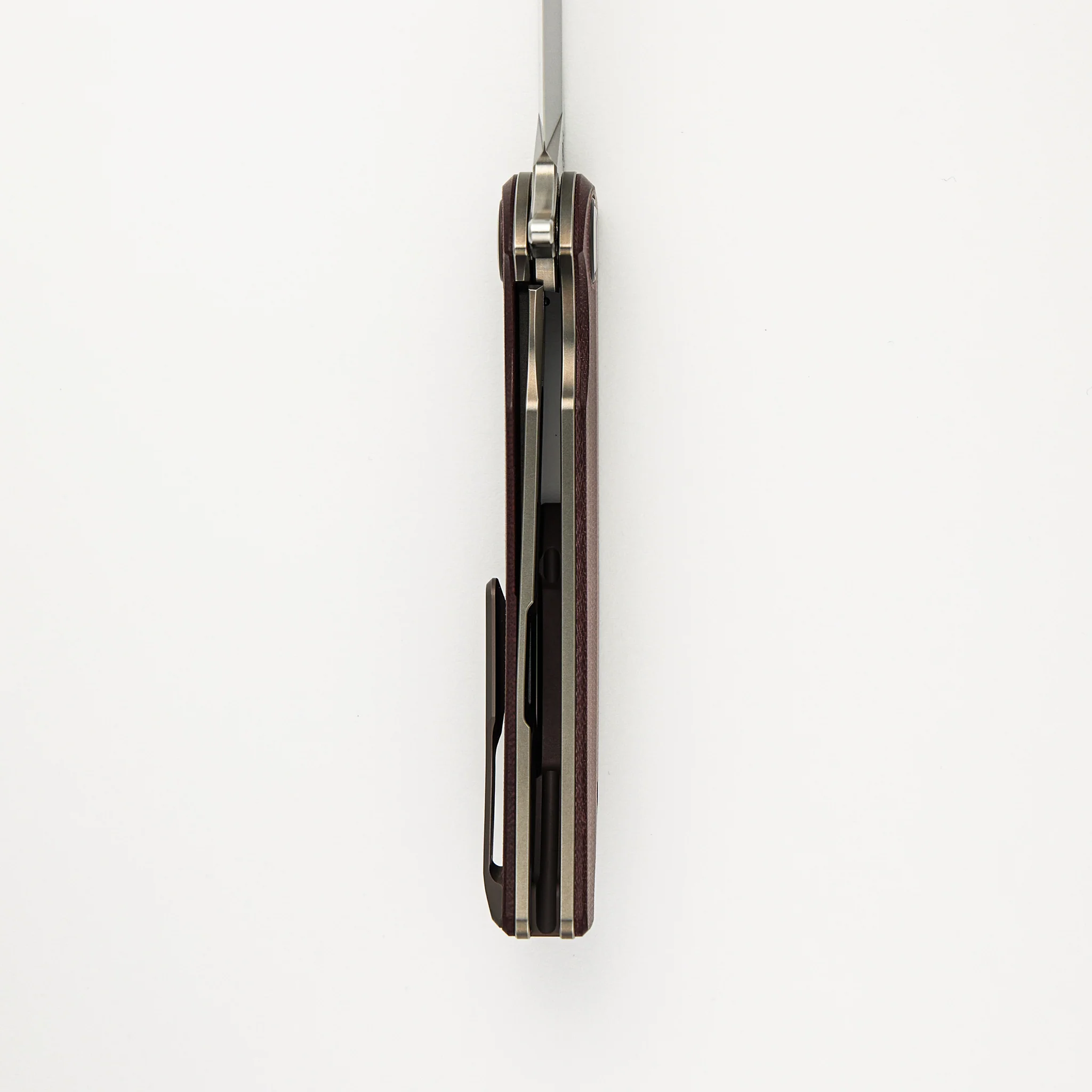 "Limited Edition" Soft Overkill - M398 Blade - Maroon Canvas Micarta Handle - SRRBS (RJ Martin Design) - Image 6