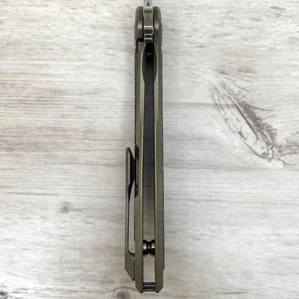 NeOn NL – ELMAX BLADE – TITANIUM HANDLE W- BLACK-WHITE CRAZY MICARTA INLAY – MRBS - Image 7