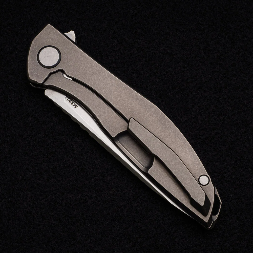 NeOn Zero Lefty – M390 BLADE – TITANIUM HANDLE – MRBS - Image 5