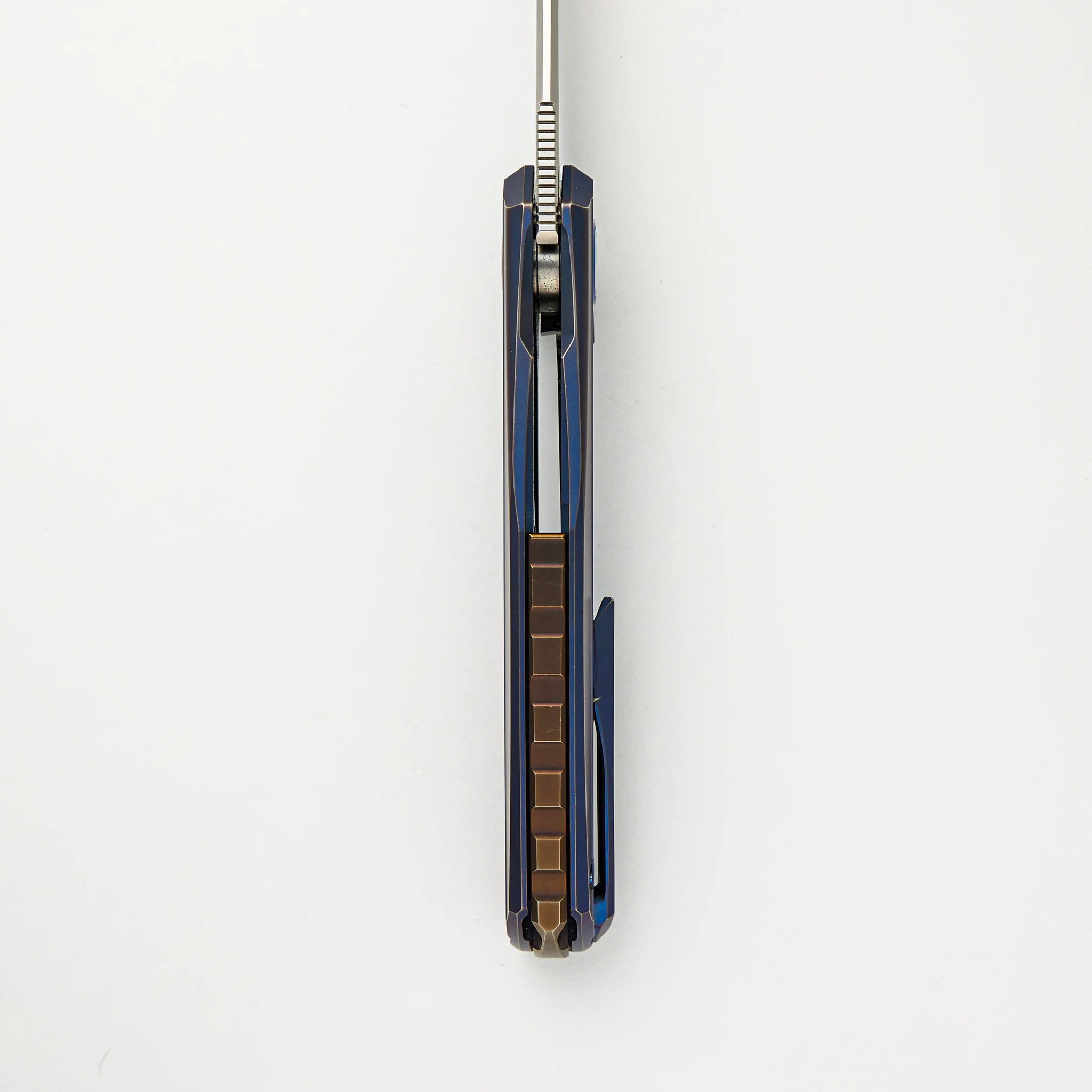 Quantum Custom Division - Blue/Bronze Titanium Handle - S90V Blade - RBS - Image 7
