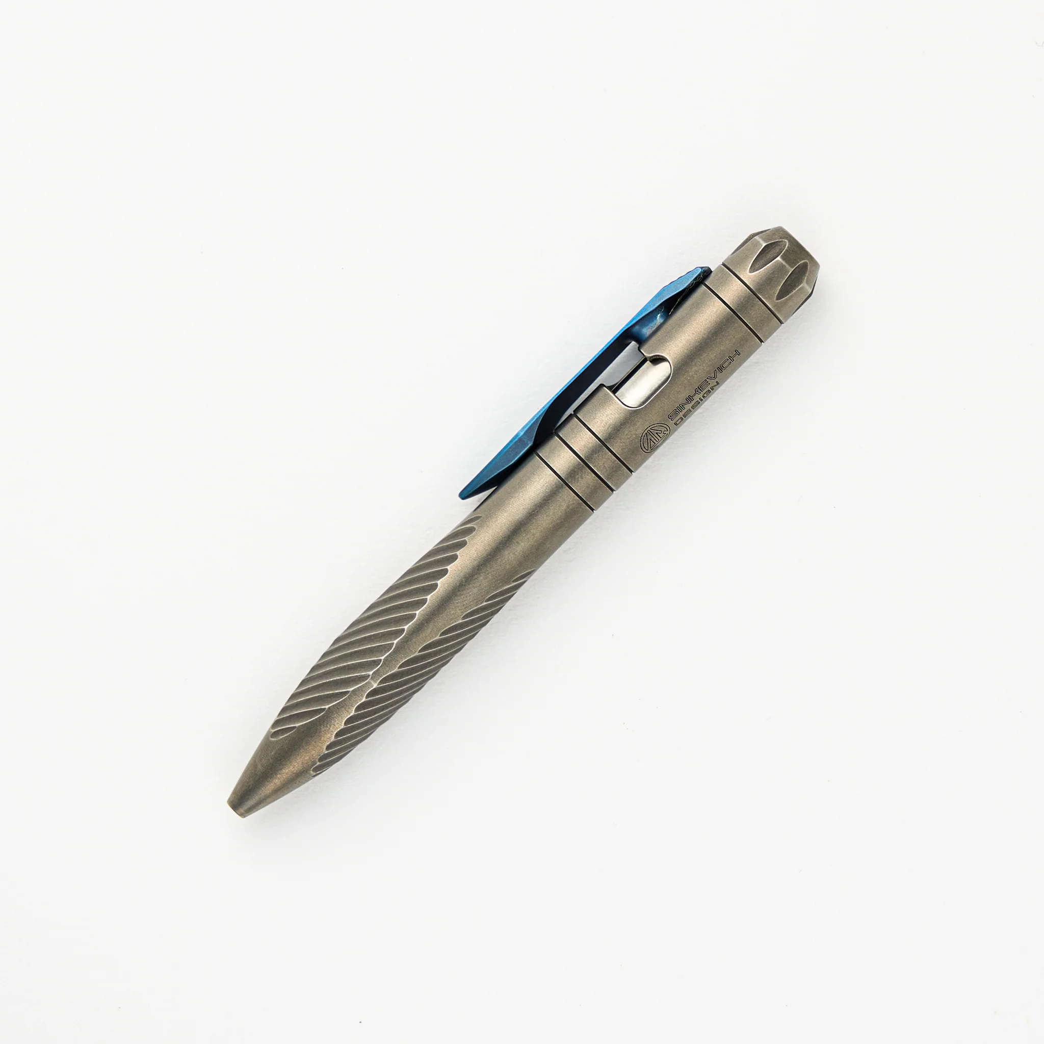 Titanium Clip-Action Tool Pen – Stonewashed (Sinkevich Design)