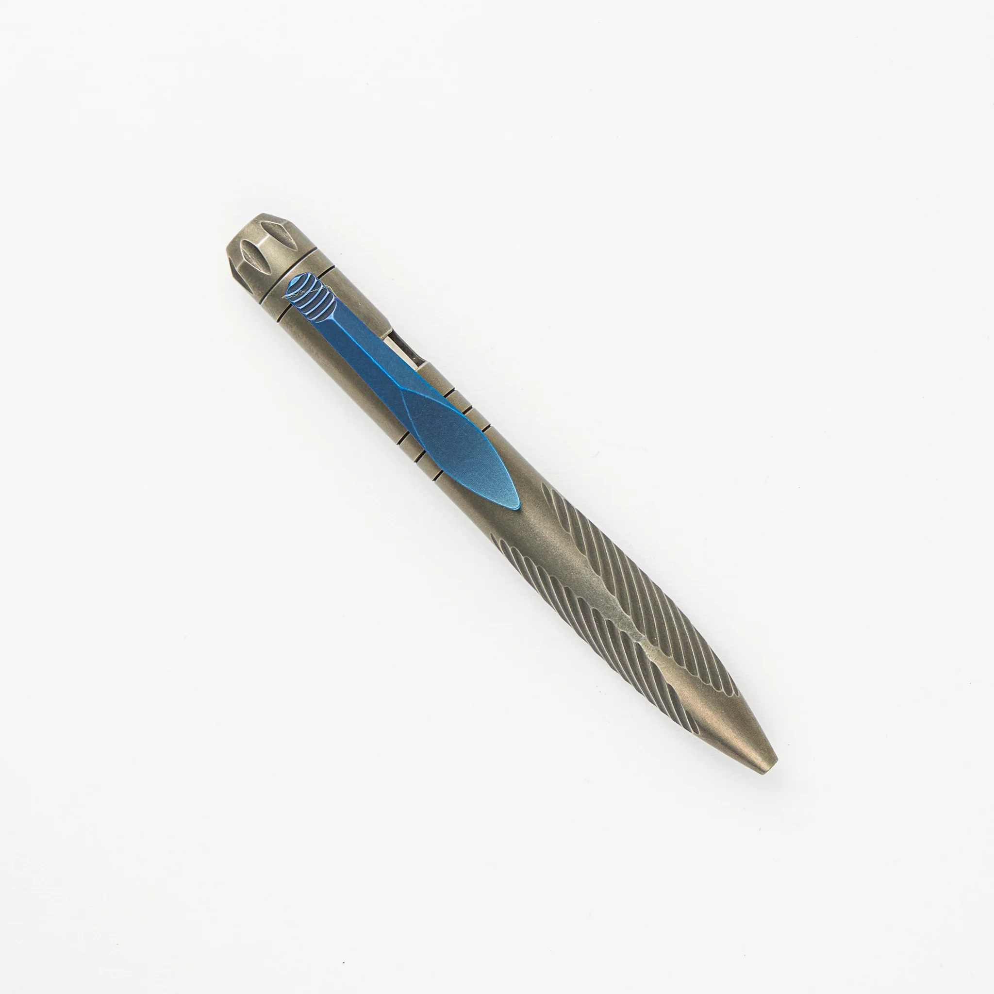 Titanium Clip-Action Tool Pen – Stonewashed (Sinkevich Design) - Image 2