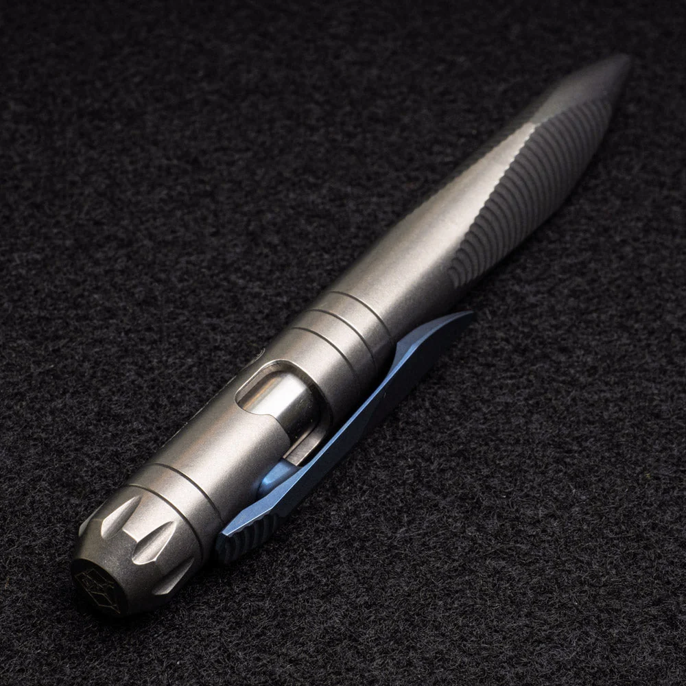 Titanium Clip-Action Tool Pen – Stonewashed (Sinkevich Design) - Image 3