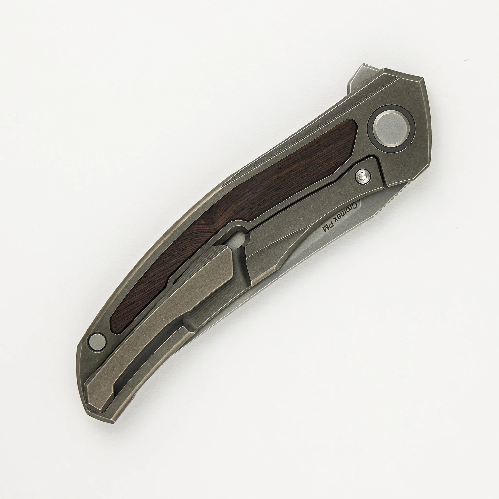 Ursus Quantum - Cromax PM Blade - Titanium Handle - African Blackwood Inlay - MRBS - Image 11