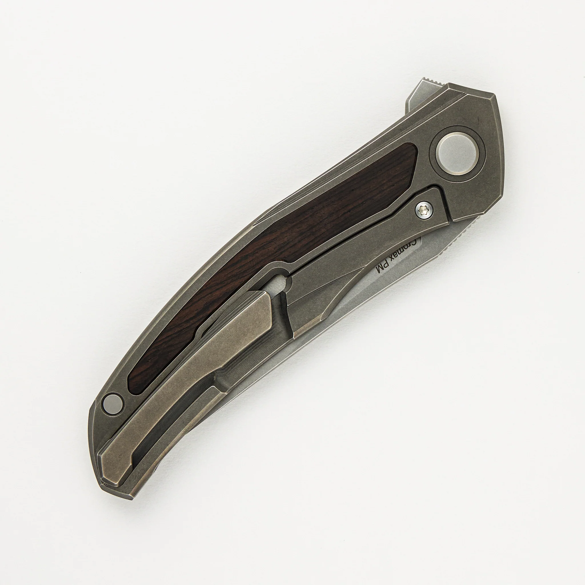 Ursus Quantum - Cromax PM Blade - Titanium Handle - African Blackwood Inlay - MRBS - Image 18