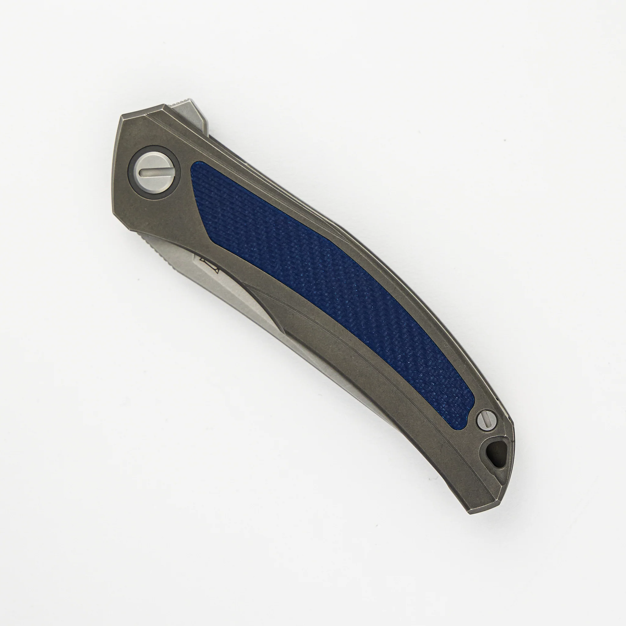 Ursus Quantum - Cromax PM Blade - Titanium Handle - Dark Blue G10 Inlay - MRBS - Image 3