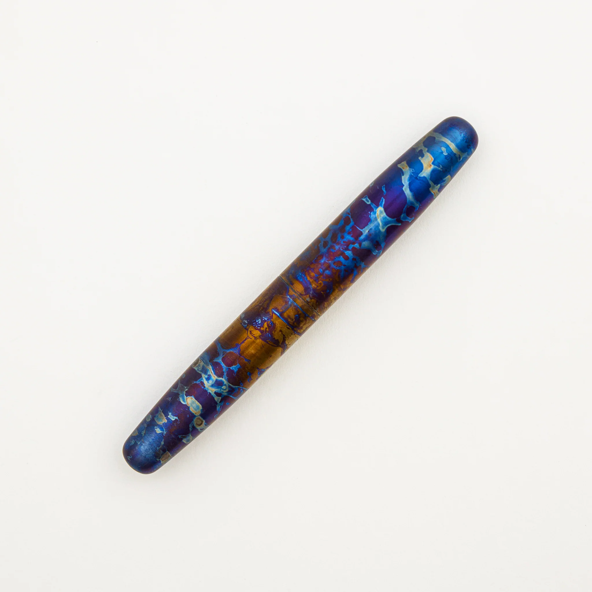 Shonk Fountain Pen - Titanium - Flamed Finish - Image 3