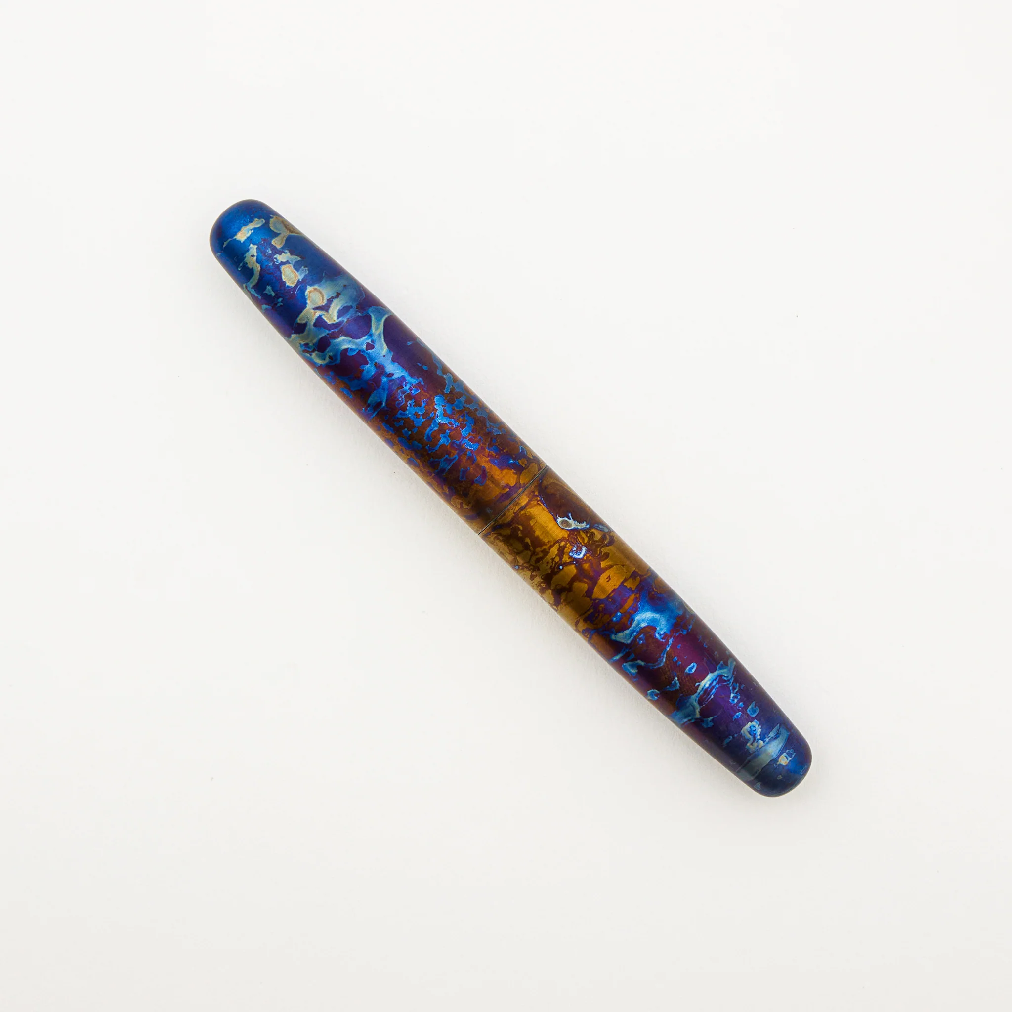 Shonk Fountain Pen - Titanium - Flamed Finish - Image 4