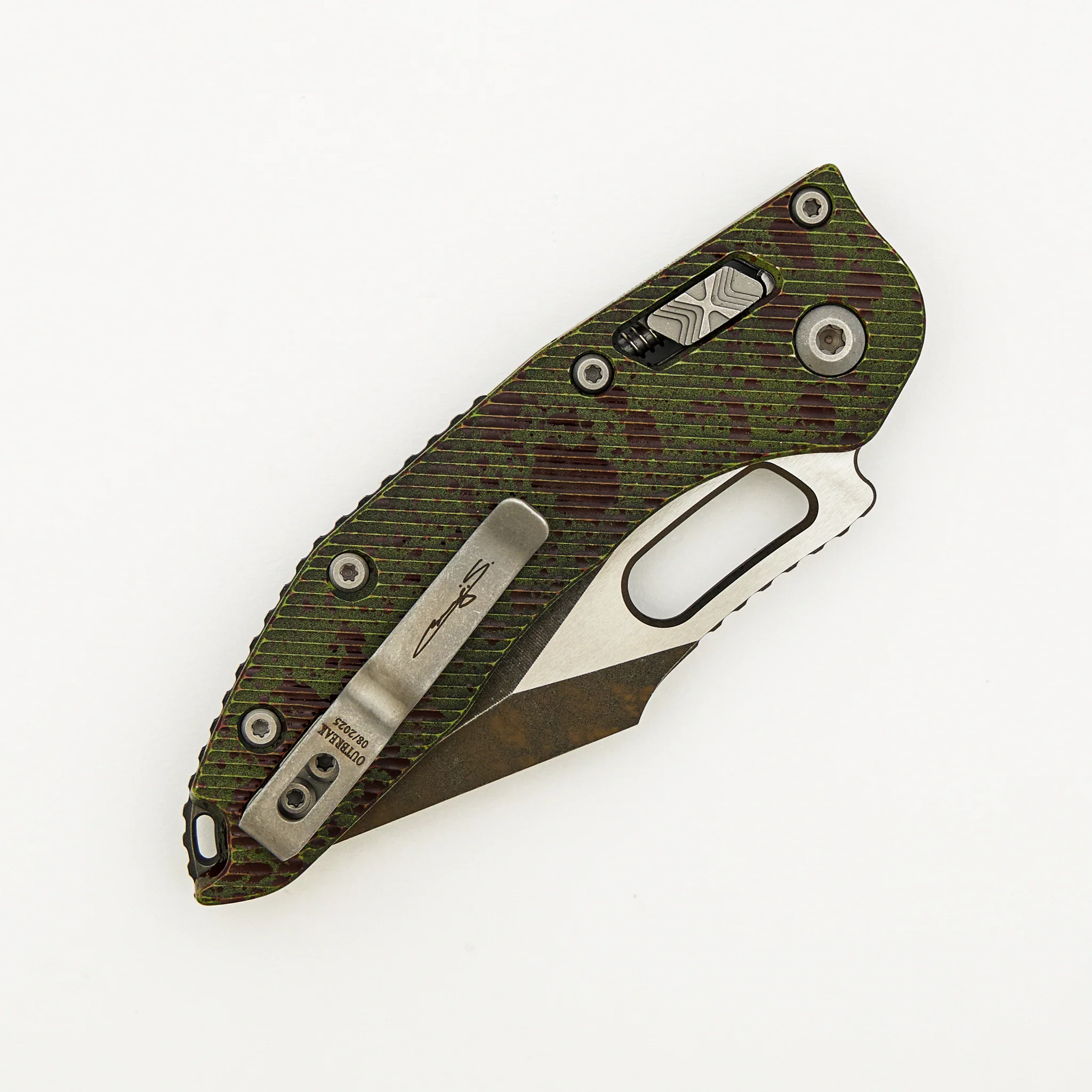 "Signature Series" Stitch – RAM-LOK S/E Outbreak Fluted Partial Serrated 169RL-2 FLOBS (Borka Blades Design) - Image 4