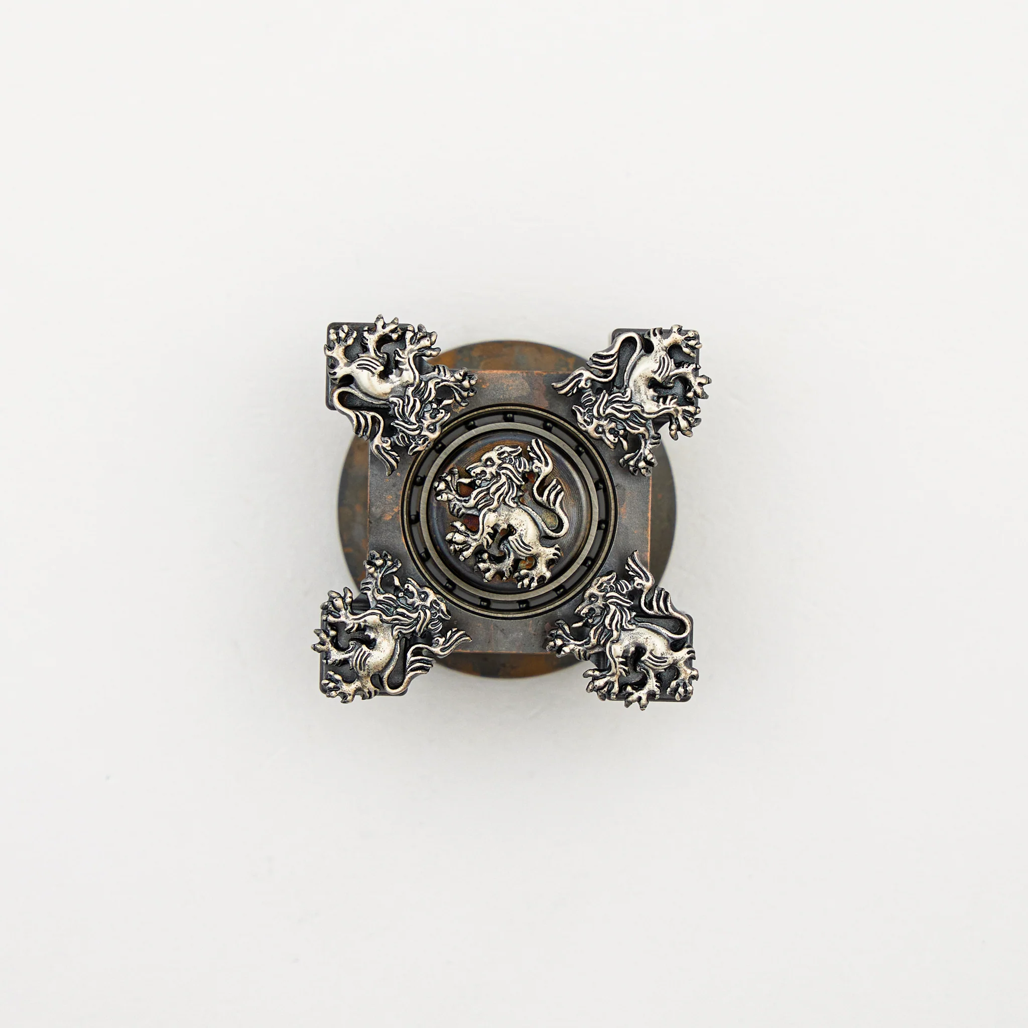 Silver Lion Ring Spinner
