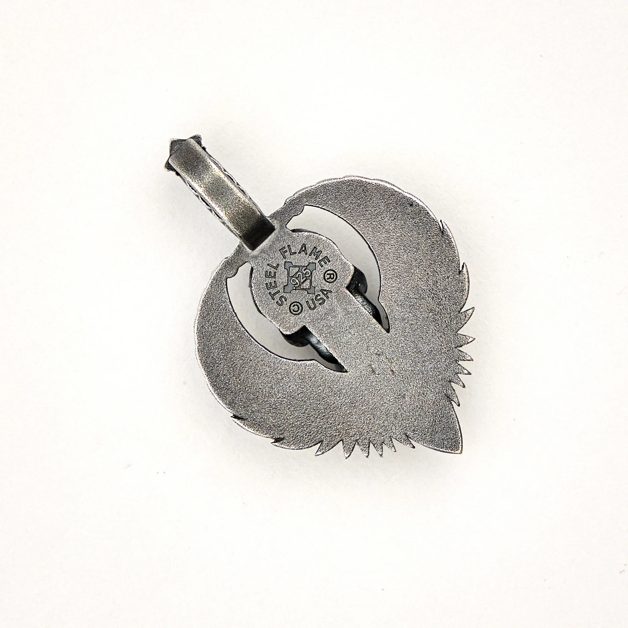 Silver Vigilant Guardian W/ Red Eyes Pendant - Image 2
