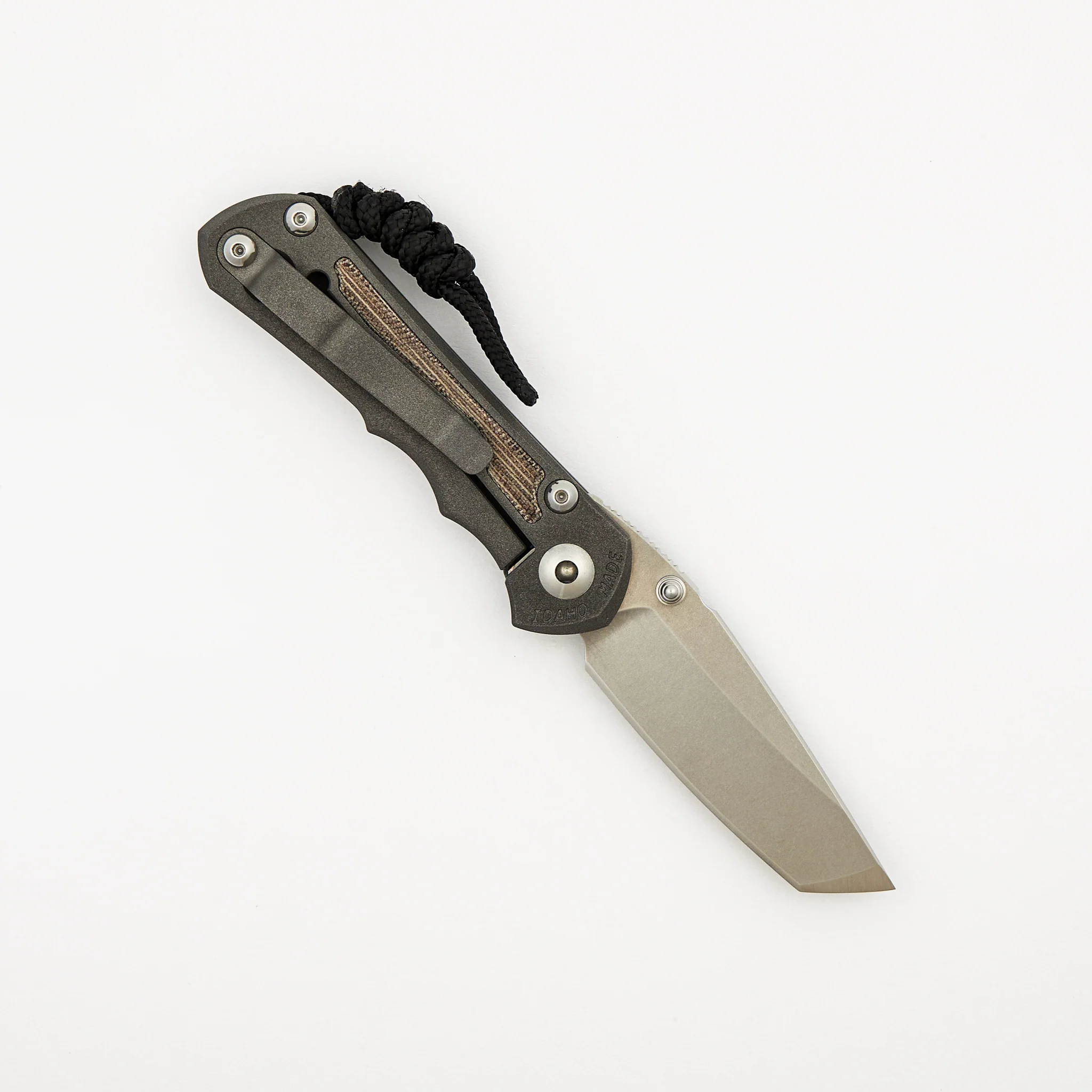 Small Inkosi - Natural Canvas Micarta Inlays - Tanto CPM S45VN Blade - Image 2