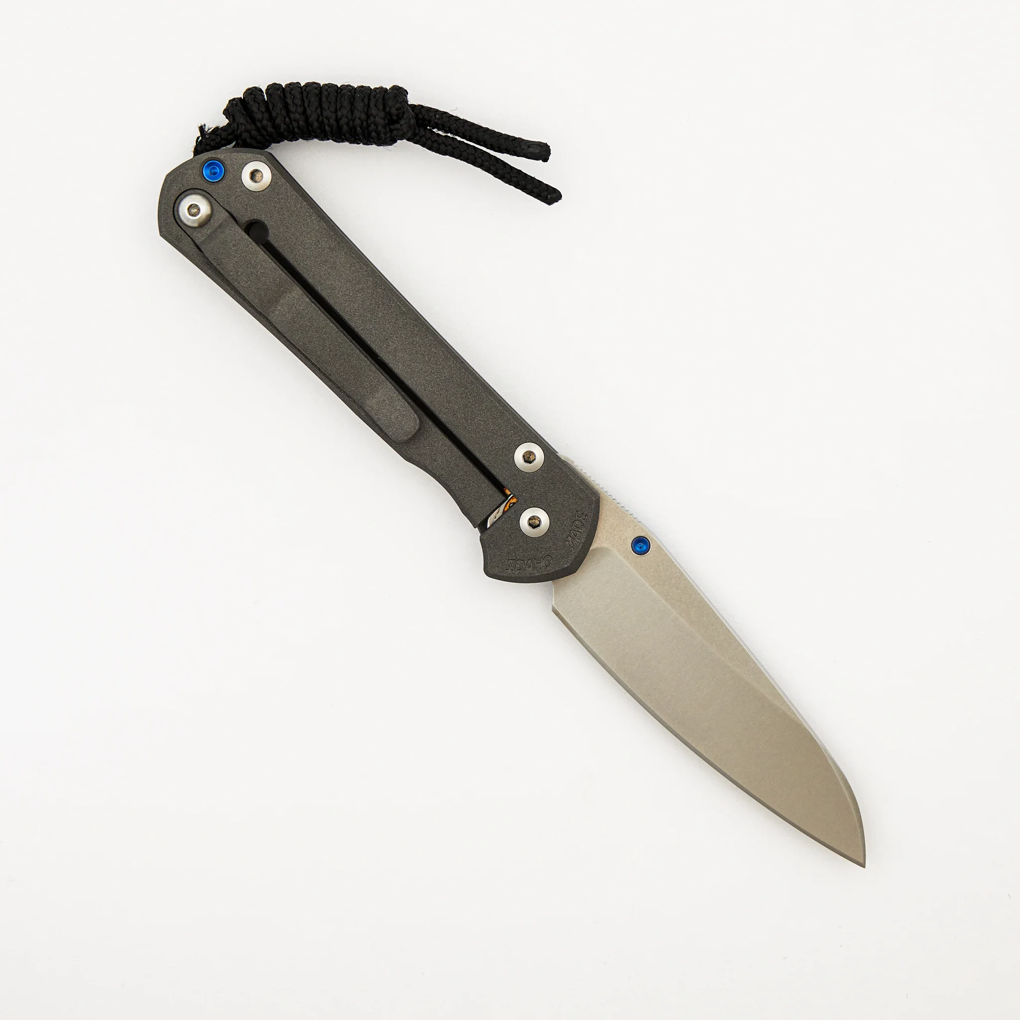 Small Sebenza 21 - Insingo S35VN Blade - Titanium Handle - Blue Single Thumb Lug - Image 2