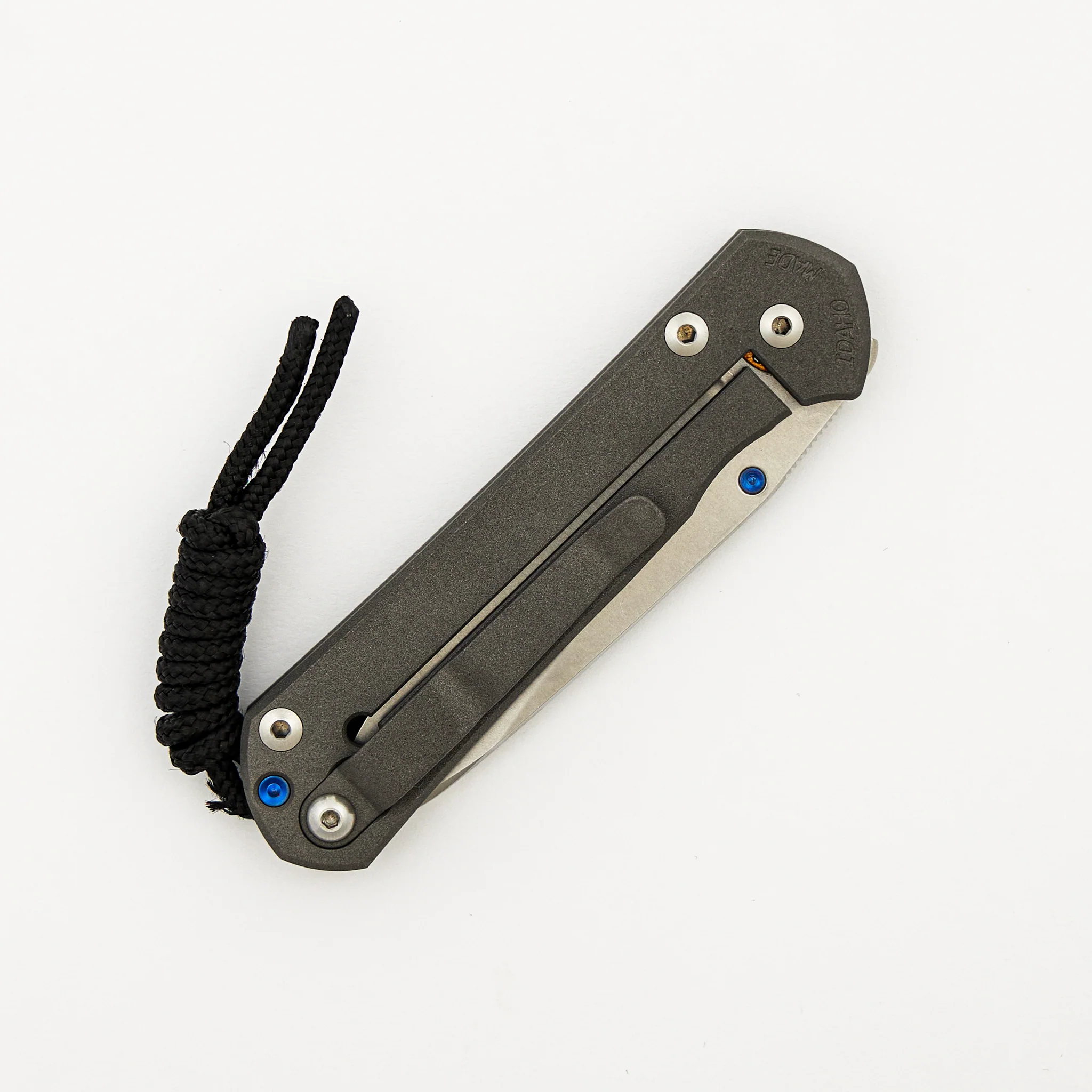 Small Sebenza 21 - Insingo S35VN Blade - Titanium Handle - Blue Single Thumb Lug - Image 4