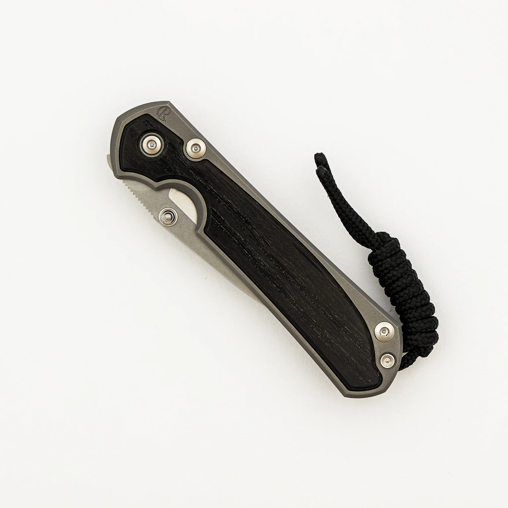 Small Sebenza 31 - Bog Oak Inlay - Drop Point CPM MagnaCut Blade - Silver Double Thumb Lugs - Image 10