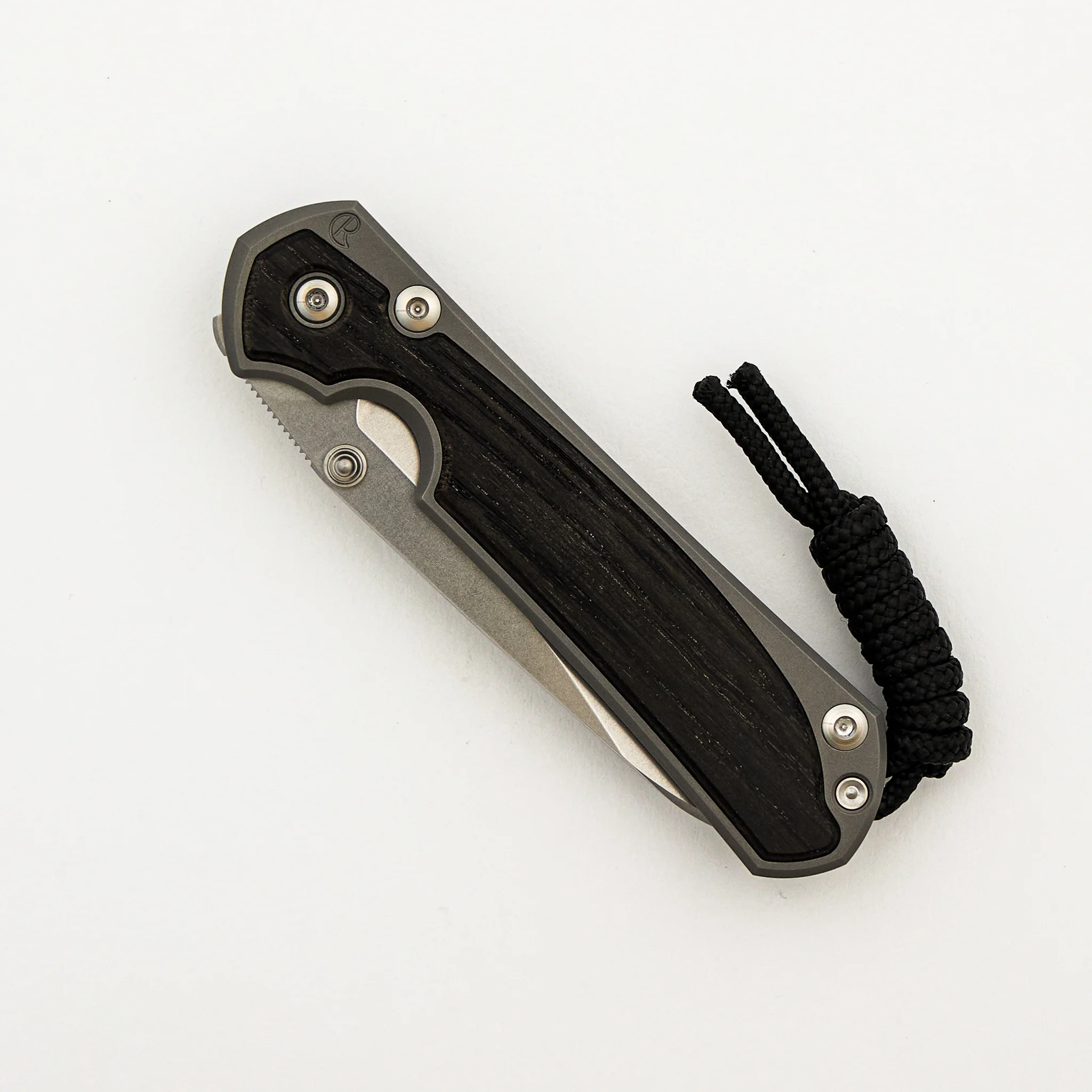 Small Sebenza 31 Bog Oak Inlay - Insingo CPM MagnaCut Blade - Silver Double Thumb Lugs - Image 24