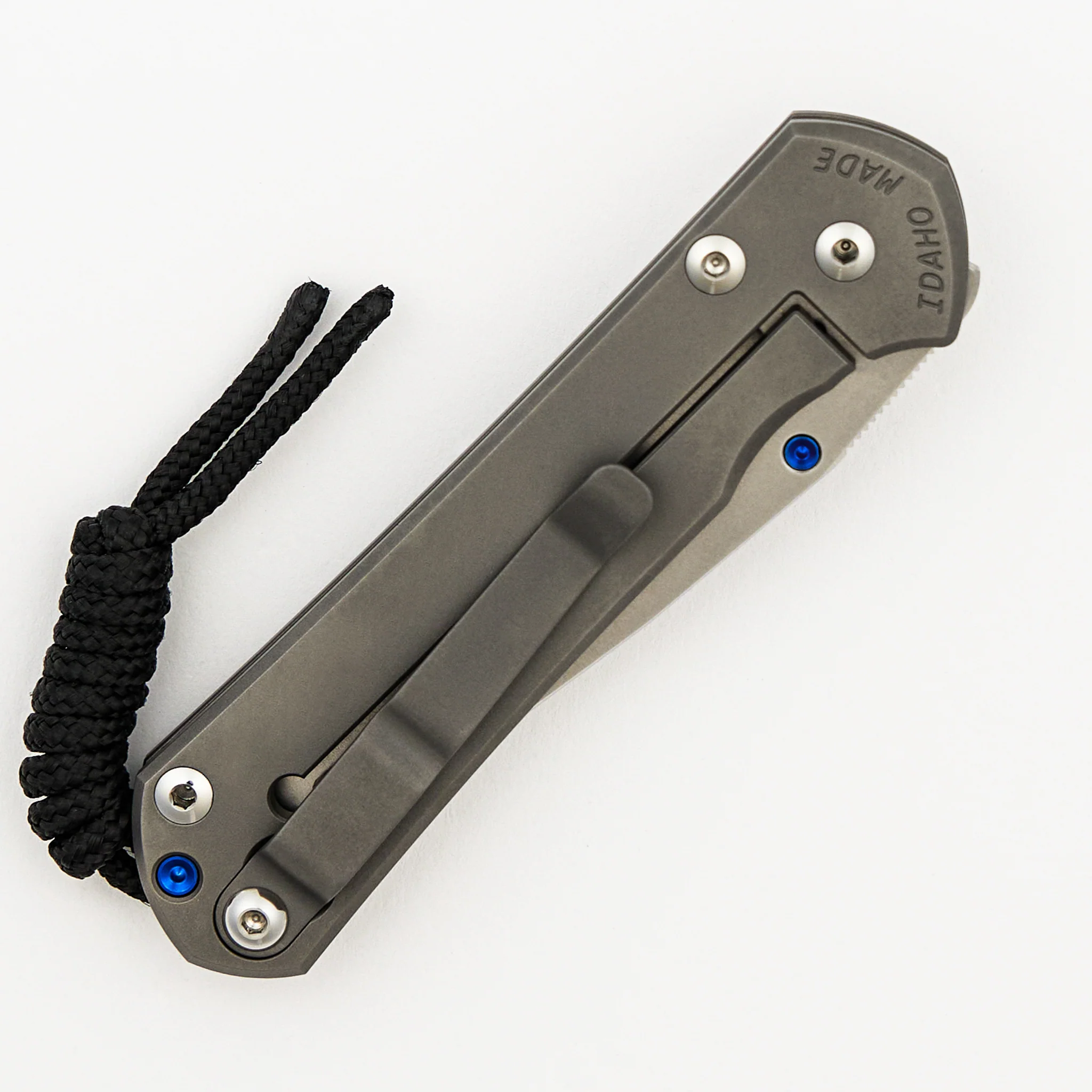 Small Sebenza 31 - Drop Point CPM MagnaCut Blade - Glass Blasted - Blue Single Thumb Lug - Image 4
