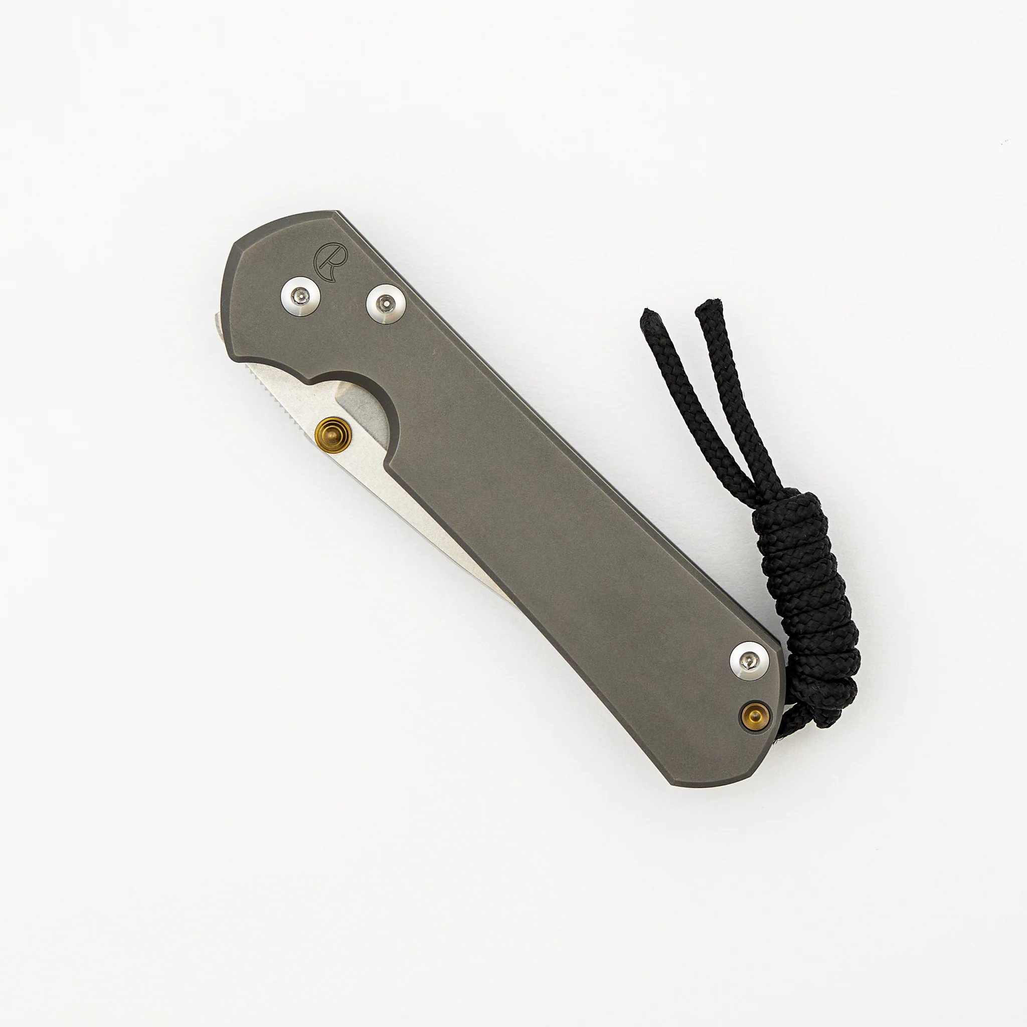 Small Sebenza 31 - Drop Point CPM MagnaCut Blade - Glass Blasted - Gold Double Lugs - Image 3