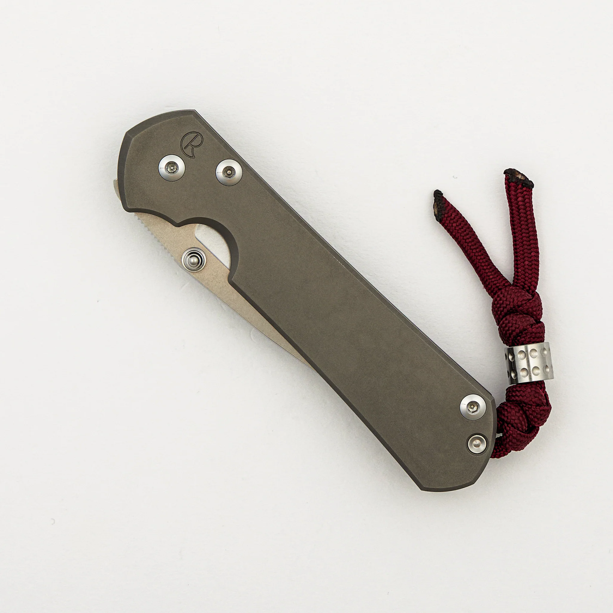 Small Sebenza 31 - Drop Point CPM MagnaCut Blade - Glass Blasted - Silver Double Thumb Lugs - Image 3