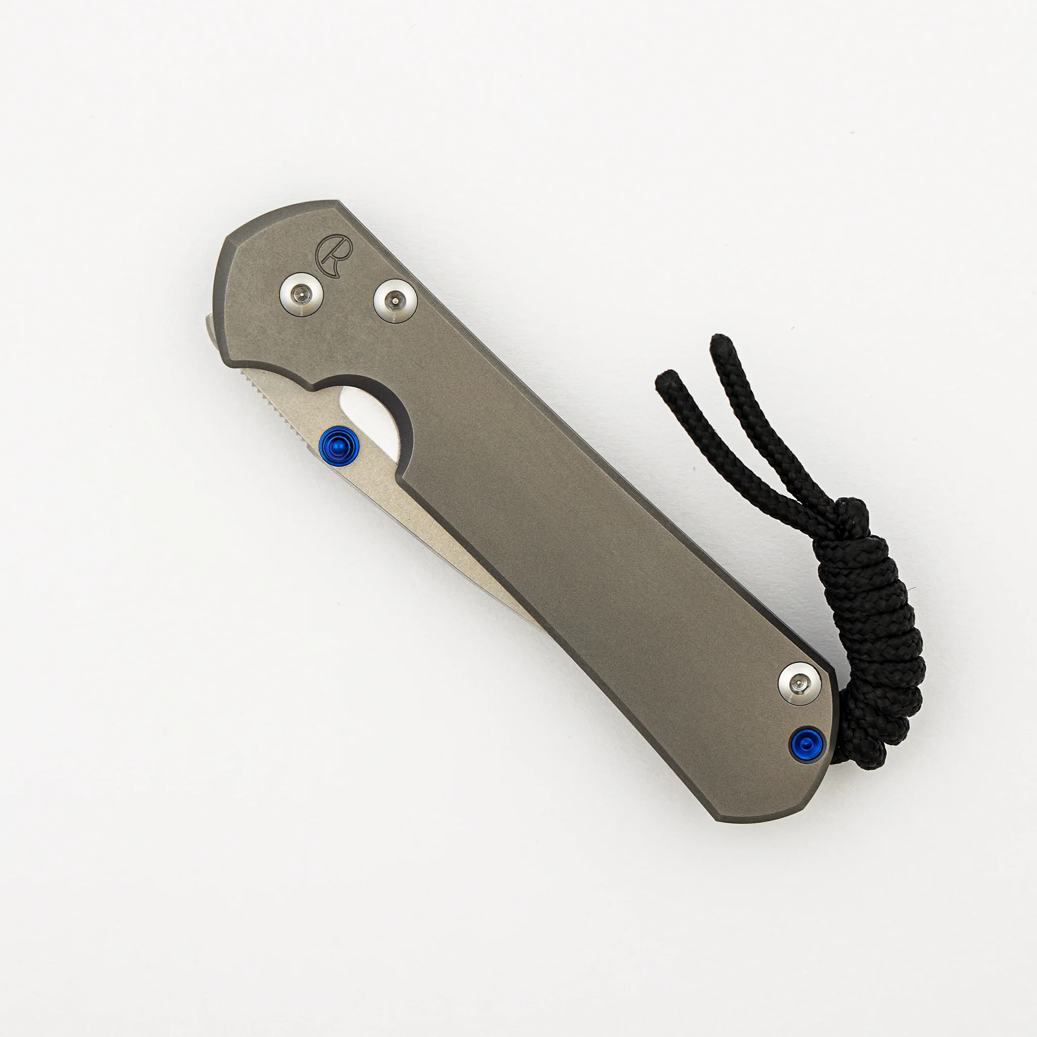 Small Sebenza 31 - Drop Point Polished CPM MagnaCut Blade - Glass Blasted - Blue Double Lugs - Image 3