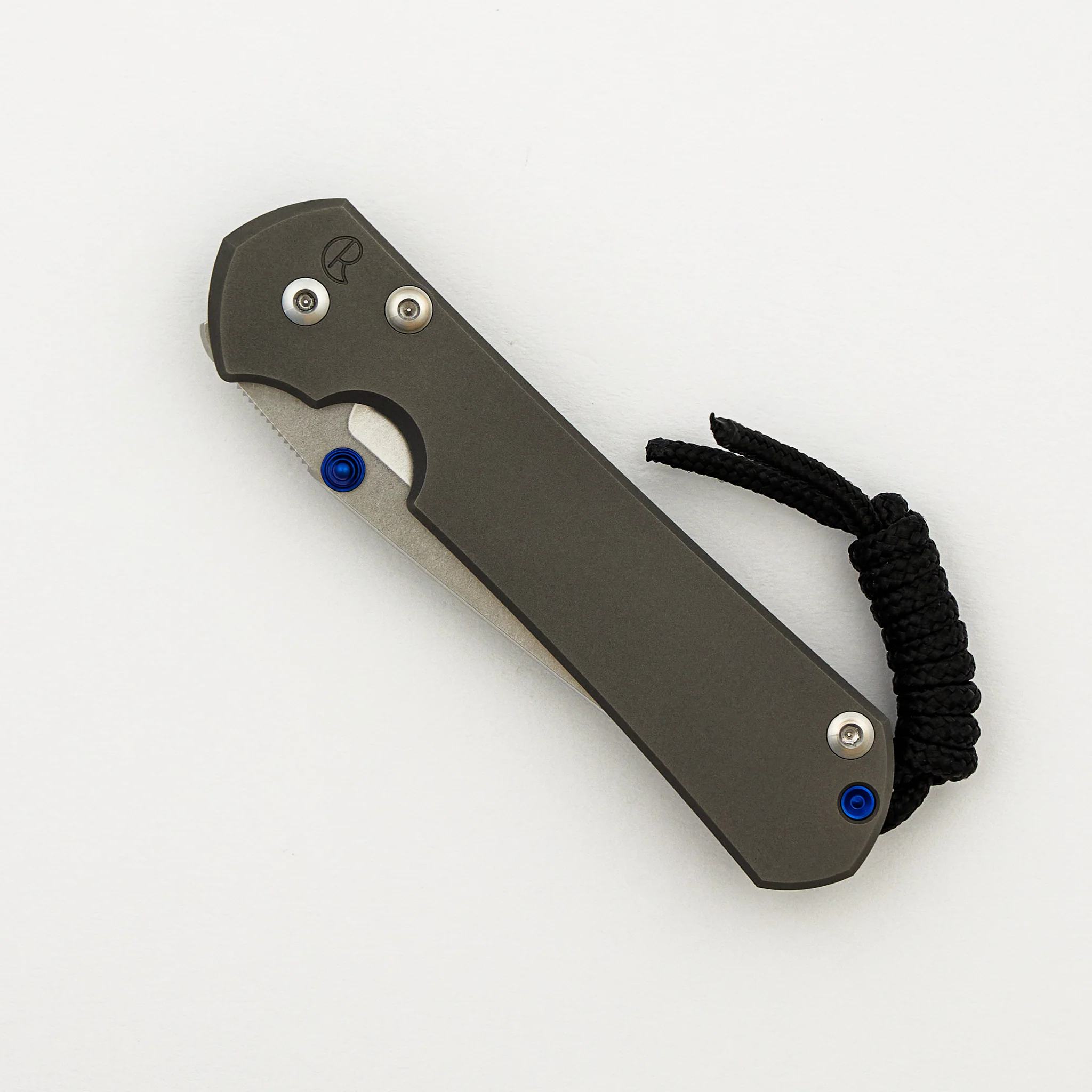 Small Sebenza 31 - Tanto CPM MagnaCut Blade - Glass Blasted - Blue Double Lugs - Image 3