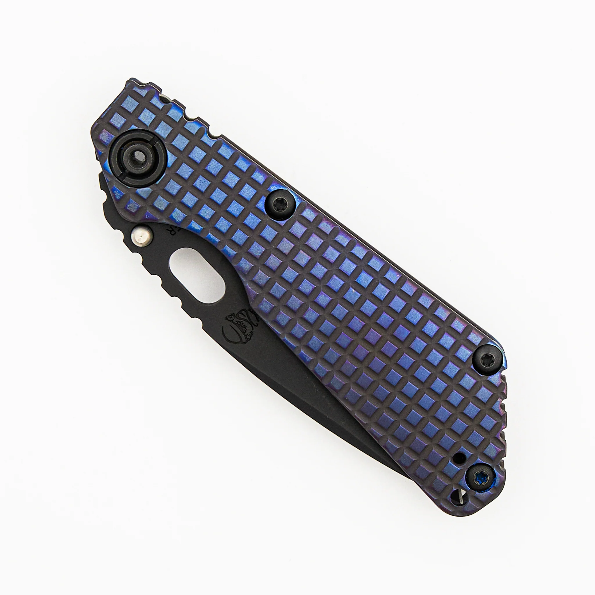 SNG MEFP - Drop Point CPM 3V Blade - Purple Frag Pattern Titanium Handle - Image 3