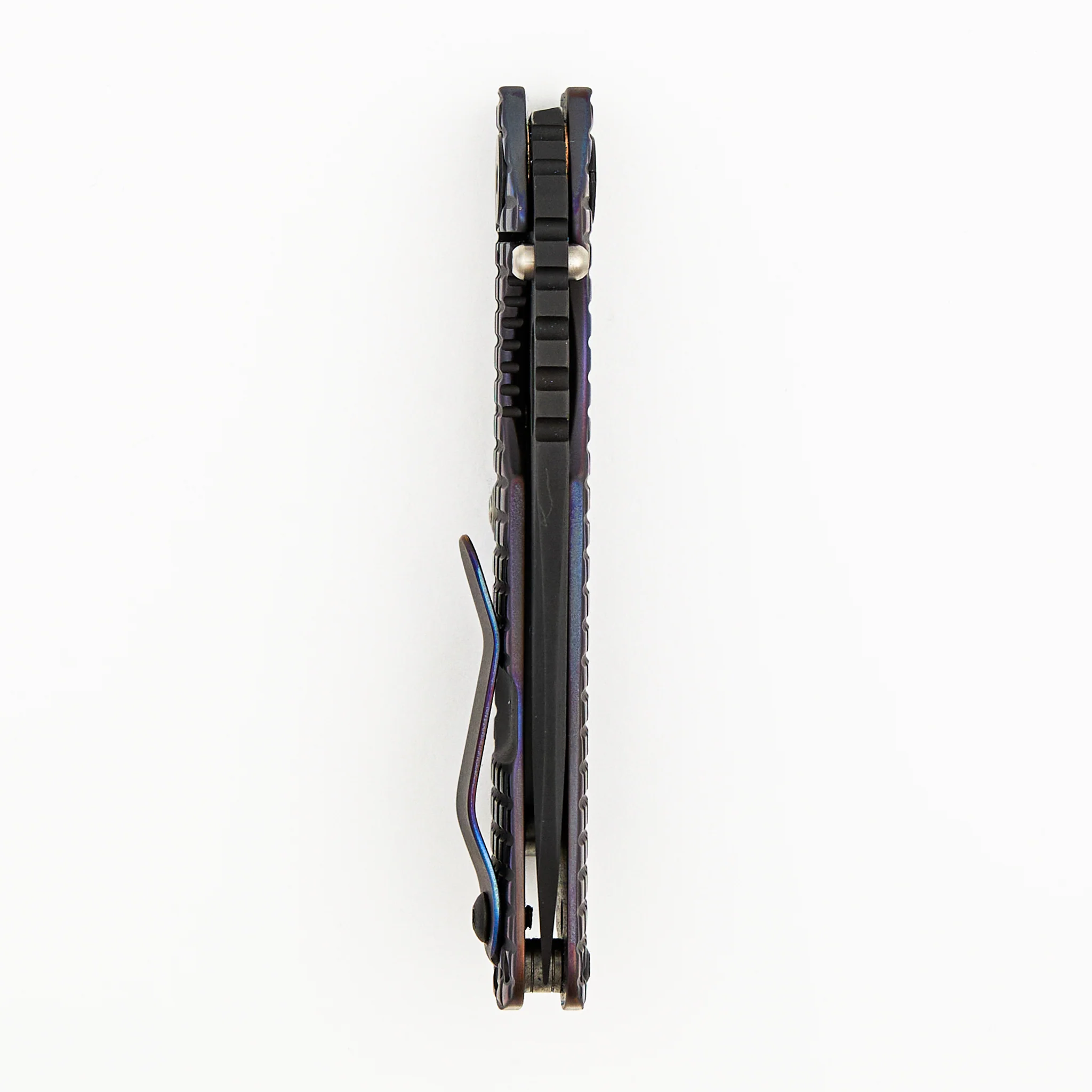 SNG MEFP - Drop Point CPM 3V Blade - Purple Frag Pattern Titanium Handle - Image 5