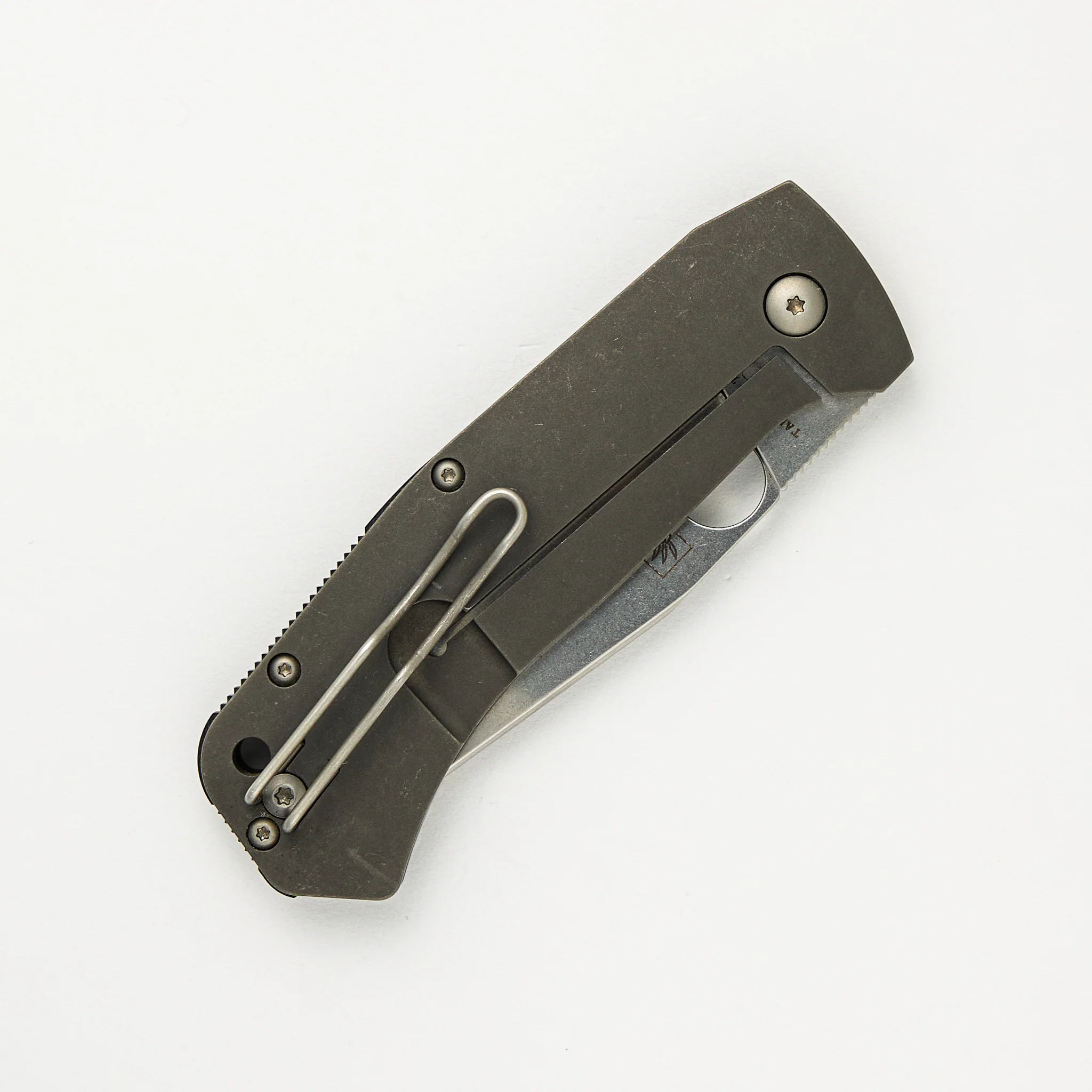 Slysz Bowie Folder - C186TIP - Titanium Handle - CTS-XHP Blade - Image 4