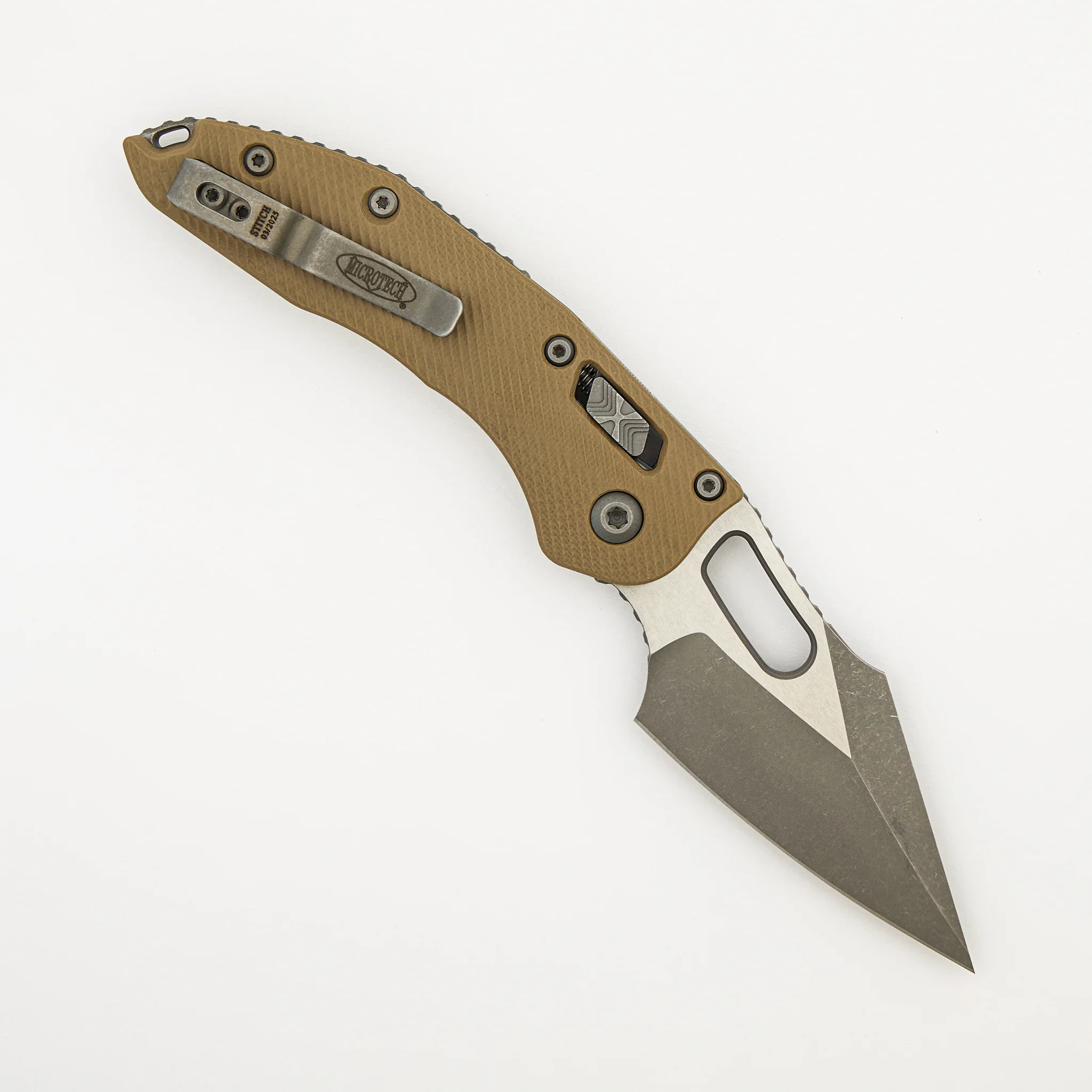 Stitch - RAM-LOK S/E Fluted G-10 Tan Apocalyptic Standard 169RL-10 APFLGTTA (Borka Blades Design) - Image 2