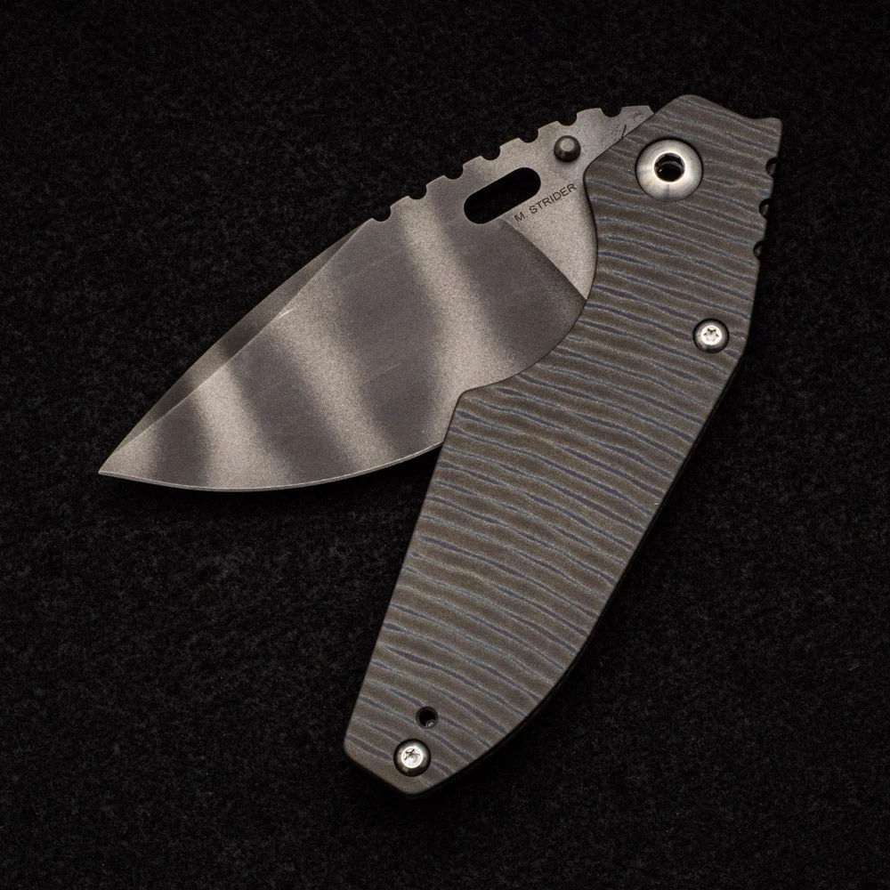 J2 - Flamed Titanium Handle - Tiger Stripe CPM 154 Blade - Image 3