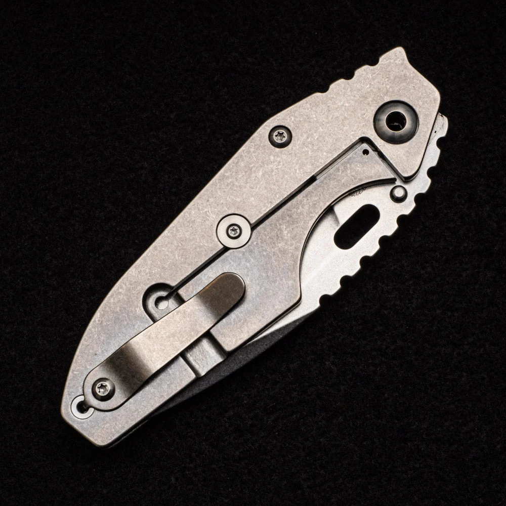 J2 - Stonewash Titanium Handle - Stonewash CPM 154 Blade - Image 5