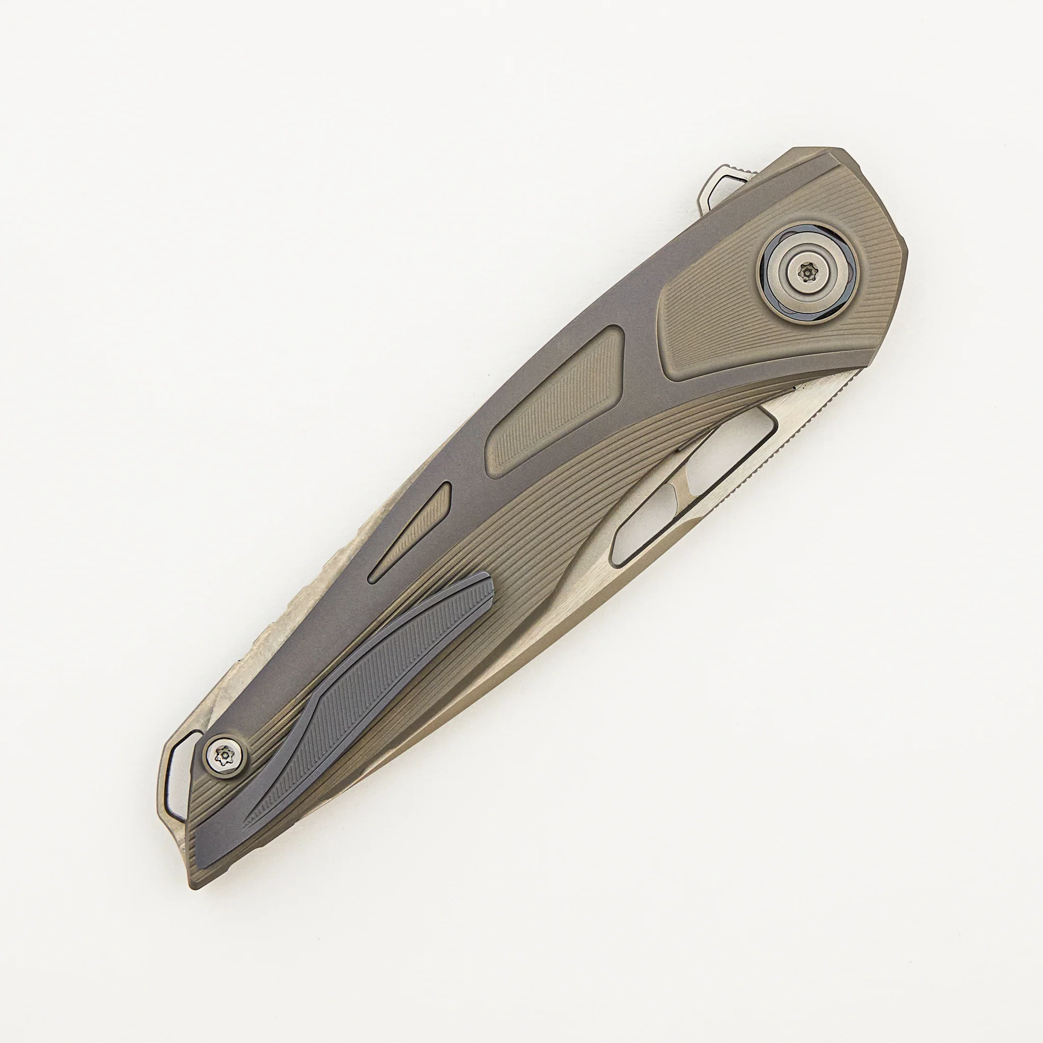 Sukhoi-5 - Titanium Handle - M398 Blade - #137 (Anton Malyshev Design) - Image 4