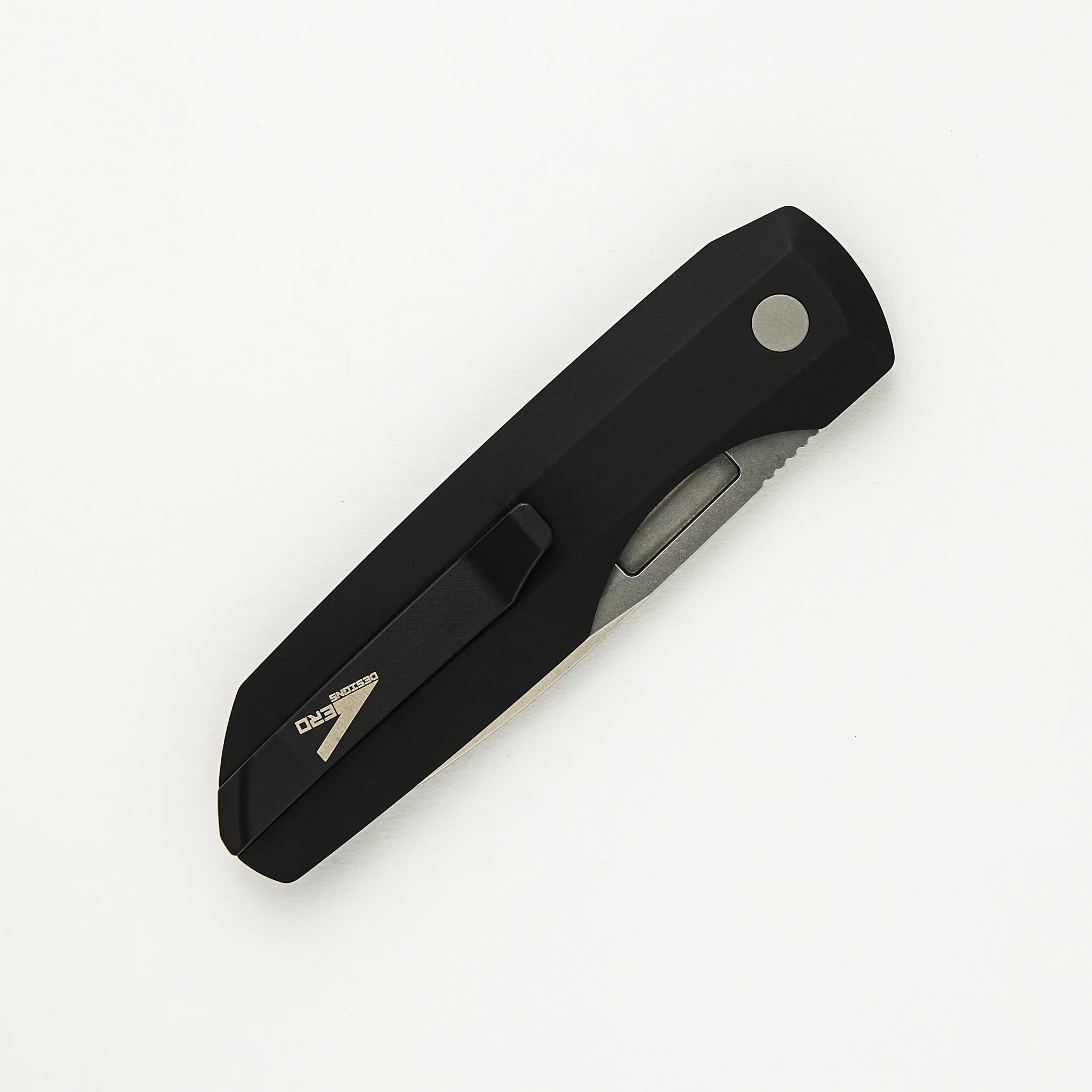 Synapse - Black Aluminum Handle W/ Black Canvas Micarta Lid - Stonewash MagnaCut Blade - VERO1211-BLK MIC (Vero Design) - Image 4