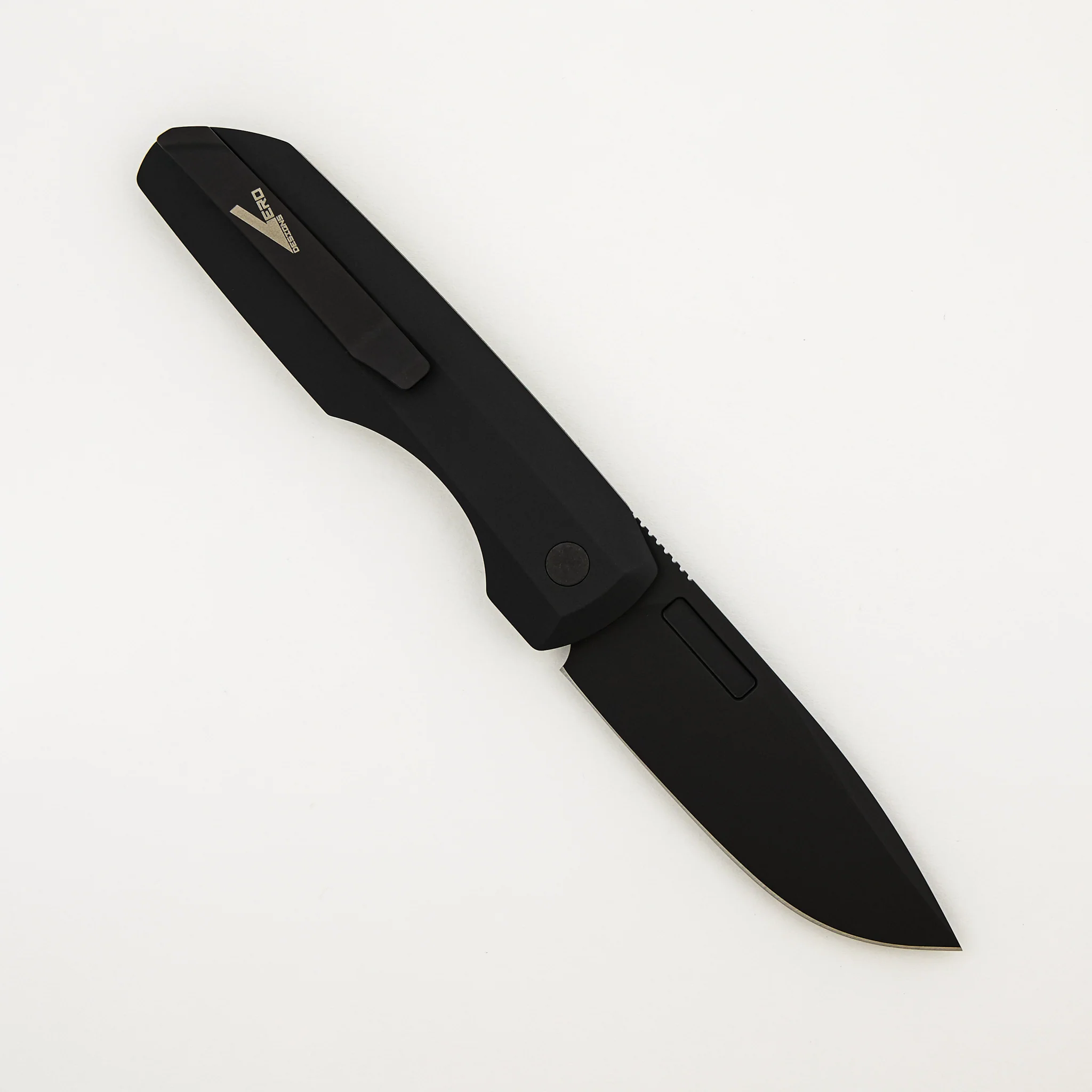 Synapse - Black Thick Back Aluminum Hande W/ Green Linen Micarta Lid - DLC Black MagnaCut Blade - VERO1213-GRN MIC (Vero Design) - Image 2