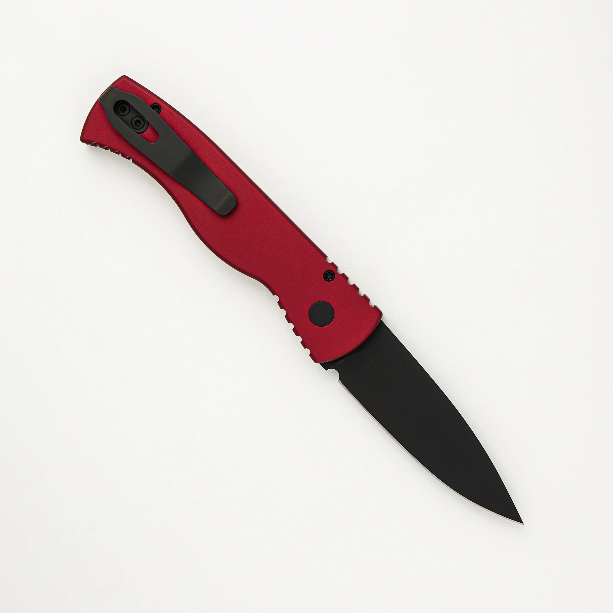 Tactical Response 2 Auto - Solid Red Aluminum Handle - DLC Black MagnaCut Blade - T203-RED - Image 2
