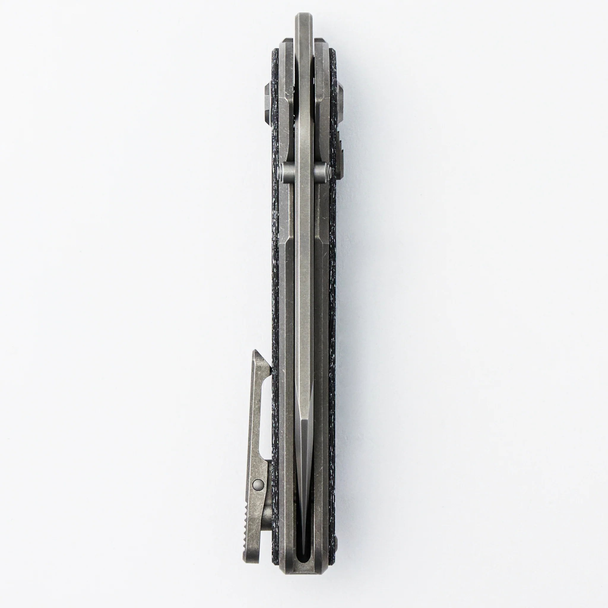 Talon - Brightwashed Titanium/White TechnoCarbo Handle - M390 Blade - Image 5