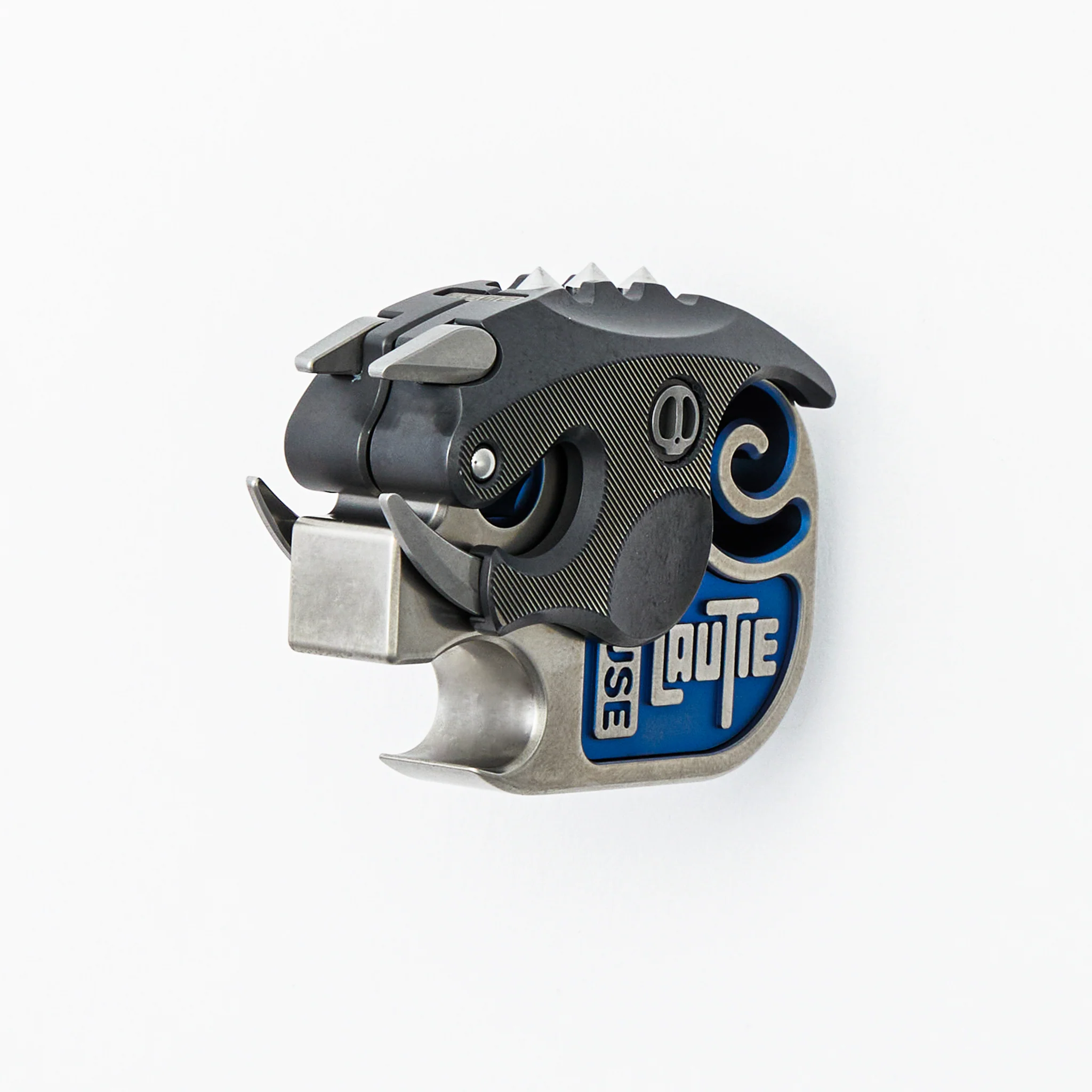 The HateDust Project Armored Boar Bottle Opener - EDC House Series - Titanium/Zirconium - Image 3
