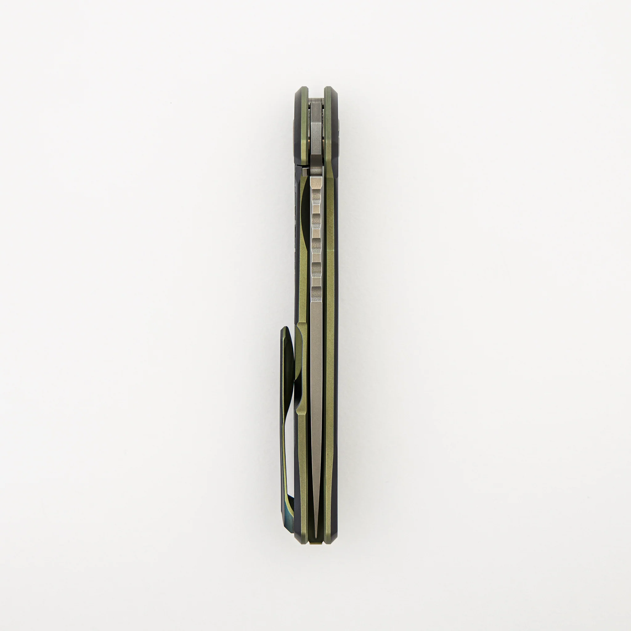 Ti2 Design Finish Black Hula "Bronze Pixelated Flower" F95 - M390 Blade - Titanium Handle - MRBS - Completed - Image 6