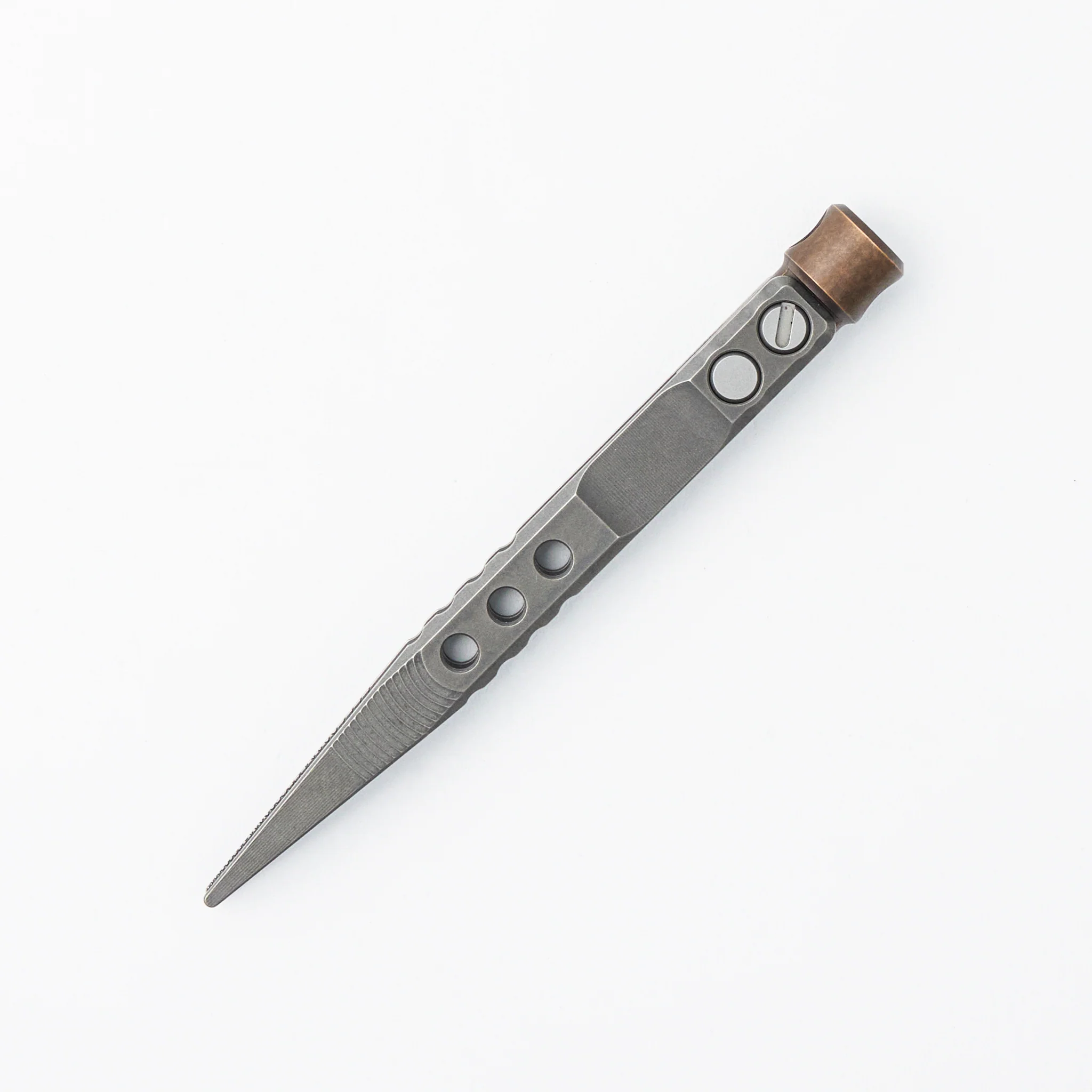 Tweezer and Bit Driver Set - Titanium/Brass - Cova Leather Pouch - Image 6