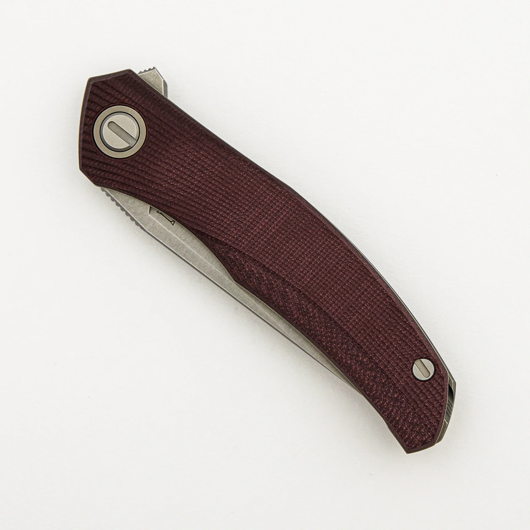 Ursus Q95 - Maroon Micarta Handle - Elmax Blade - MRBS - Image 3