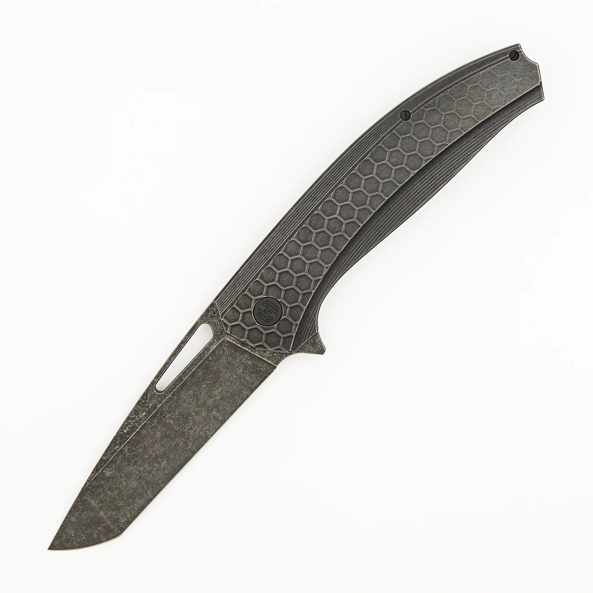 Veli - "Black Edition" - Titanium Handle W/ Fade Honeycomb - RWL-34 Blade